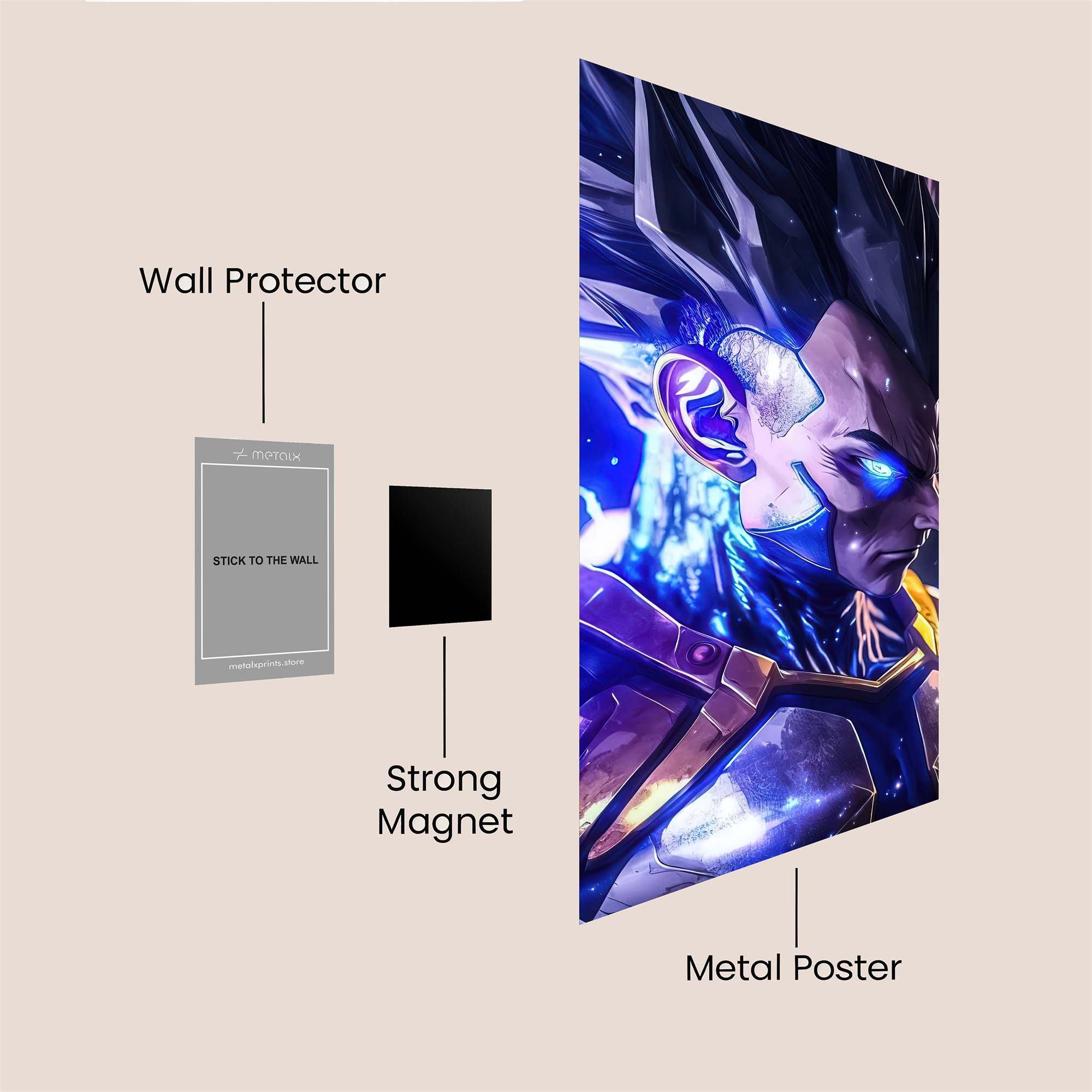 Vegeta Radiant Safe Wall Magnetic / M