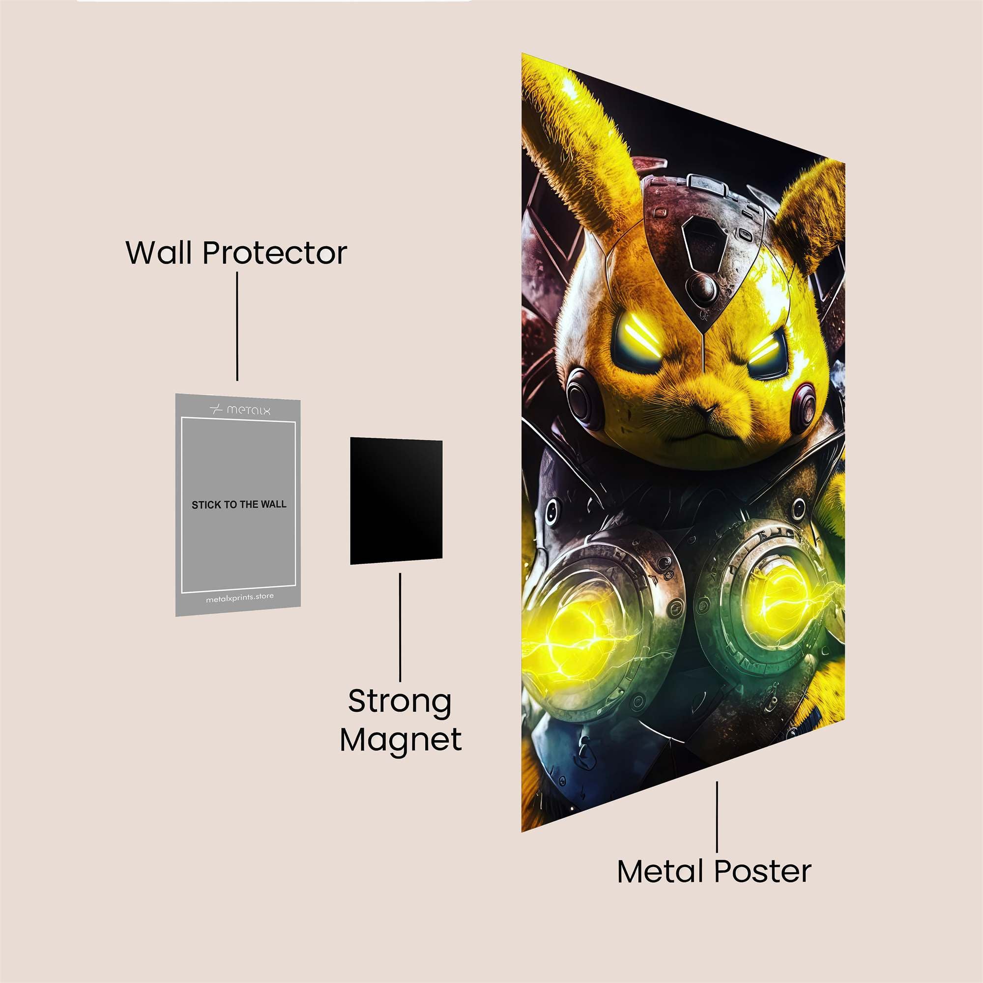 Pikachu Menace Safe Wall Magnetic / M