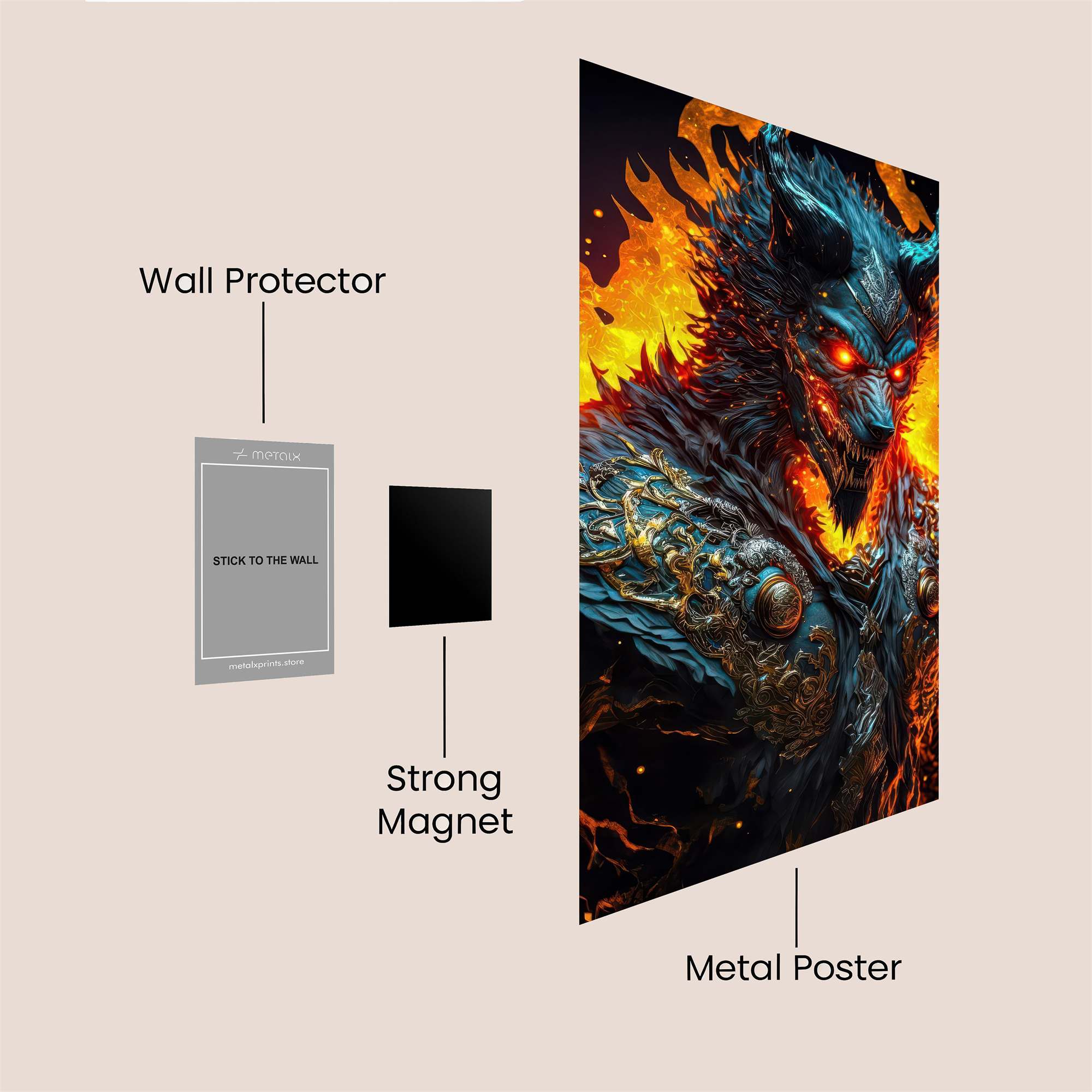 Hellhound Menace Safe Wall Magnetic / M