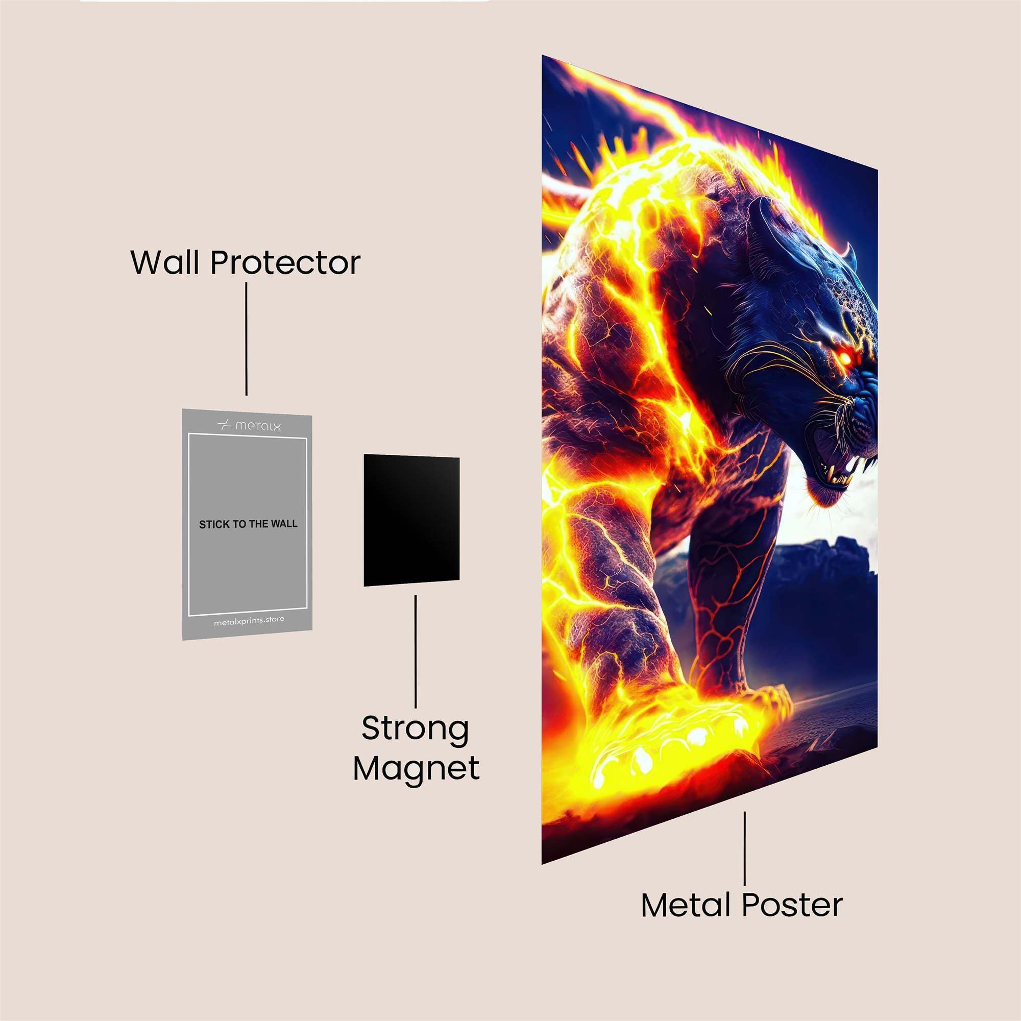 Fiery Rage Safe Wall Magnetic / M