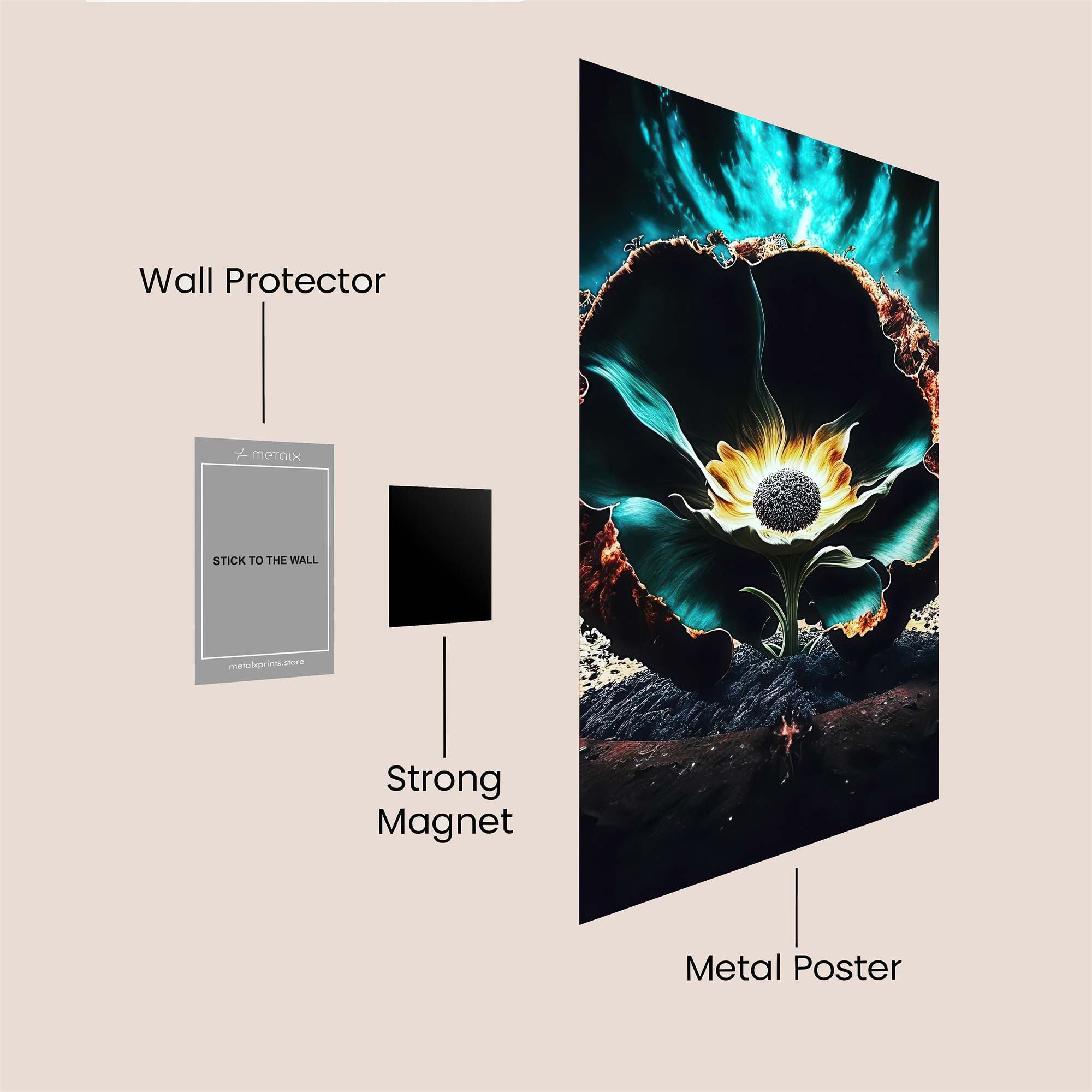Sunflower Eruption Safe Wall Magnetic / M