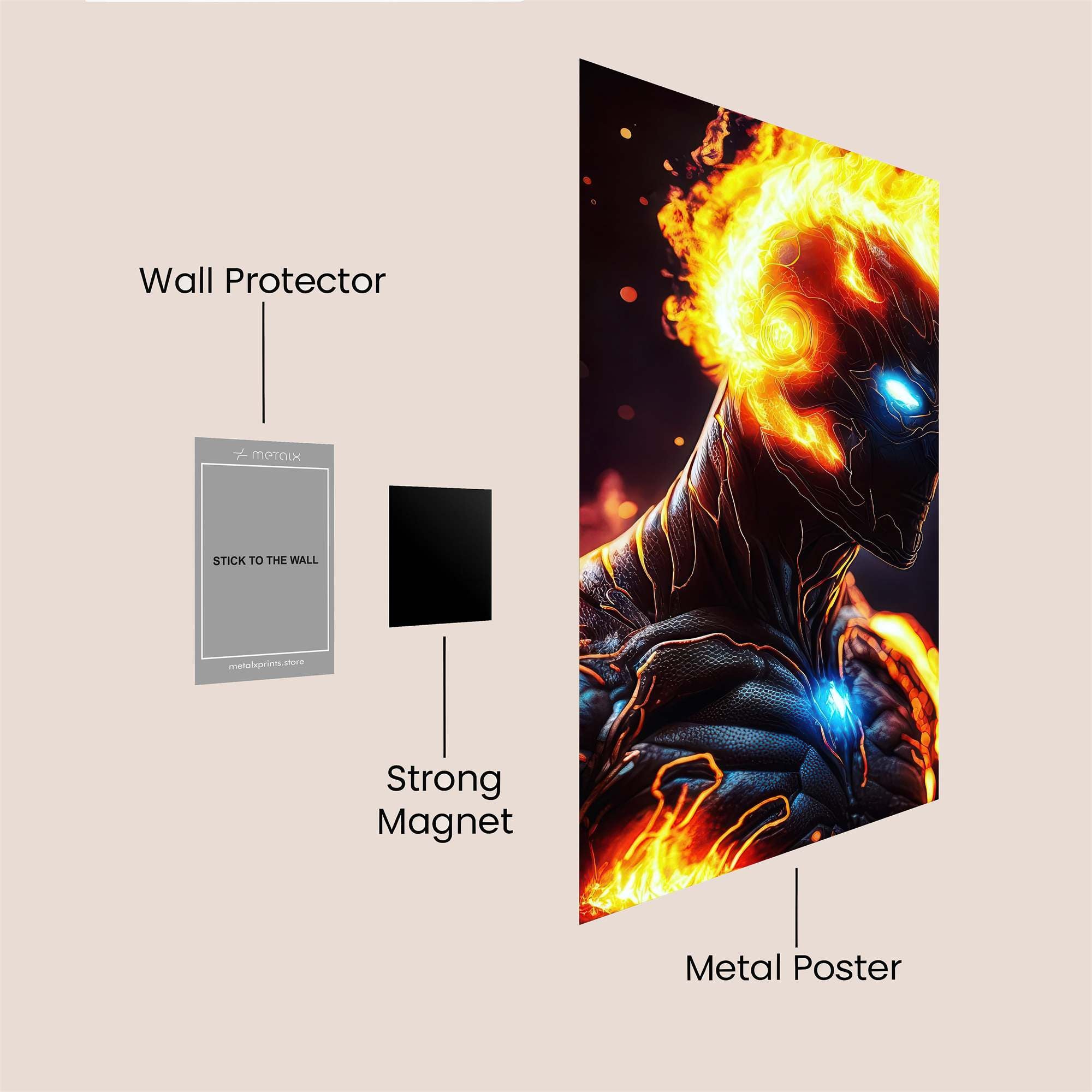 Flame Sentinel Safe Wall Magnetic / M