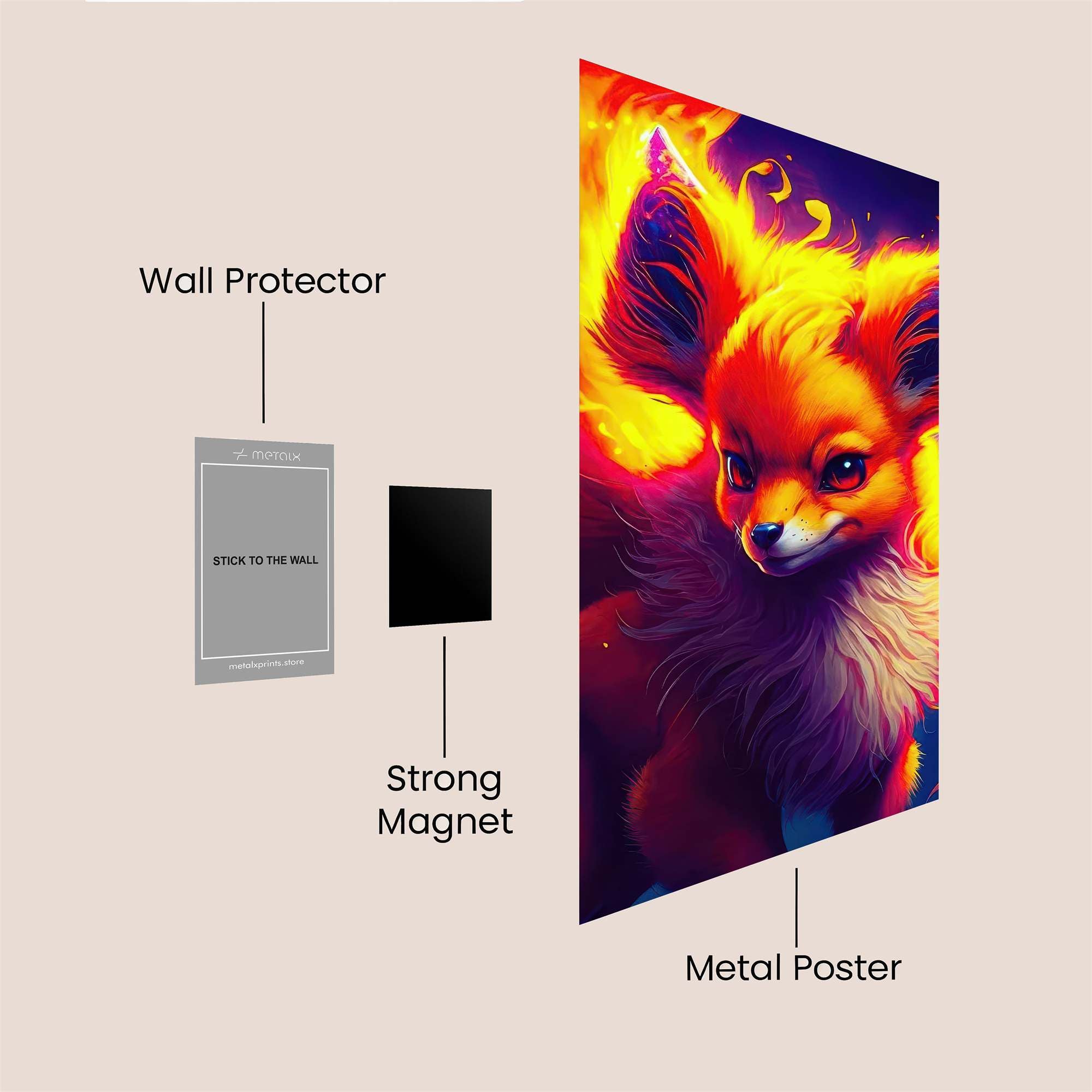 FlameFox Safe Wall Magnetic / M