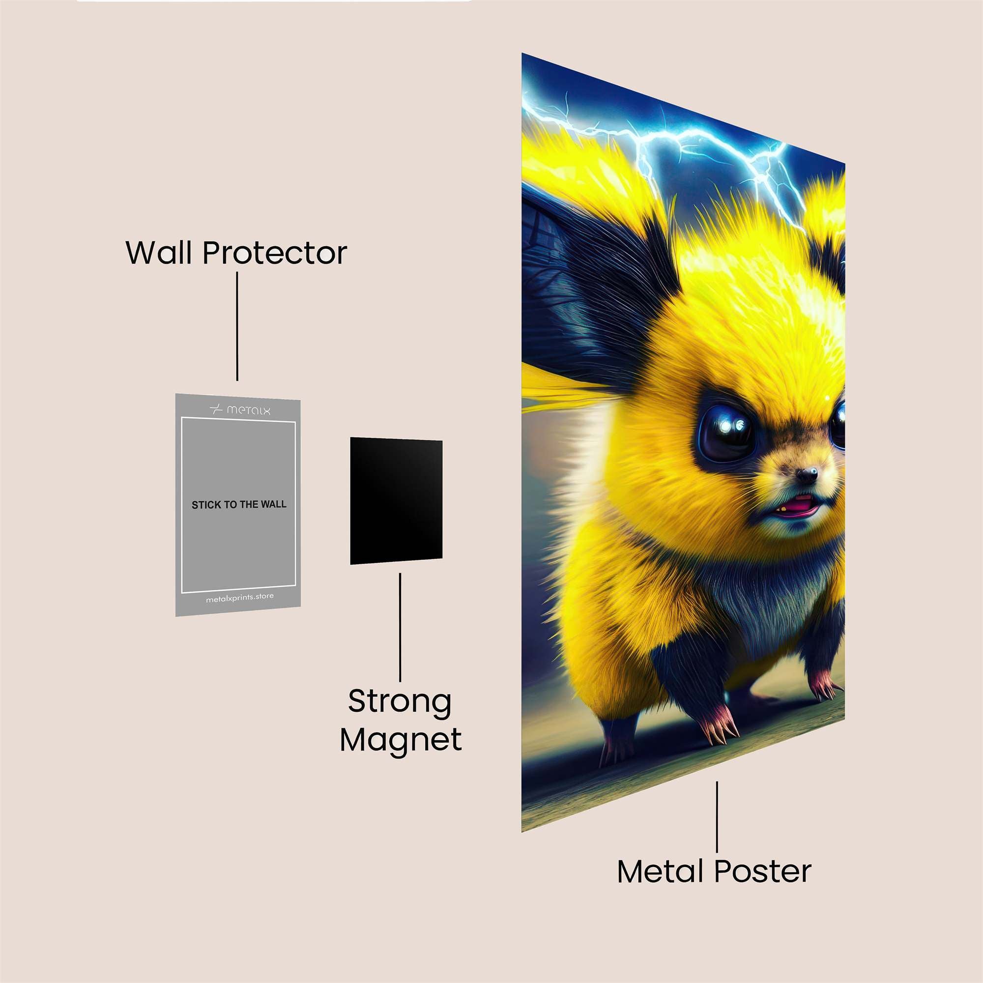 Pichu Thunder Safe Wall Magnetic / M