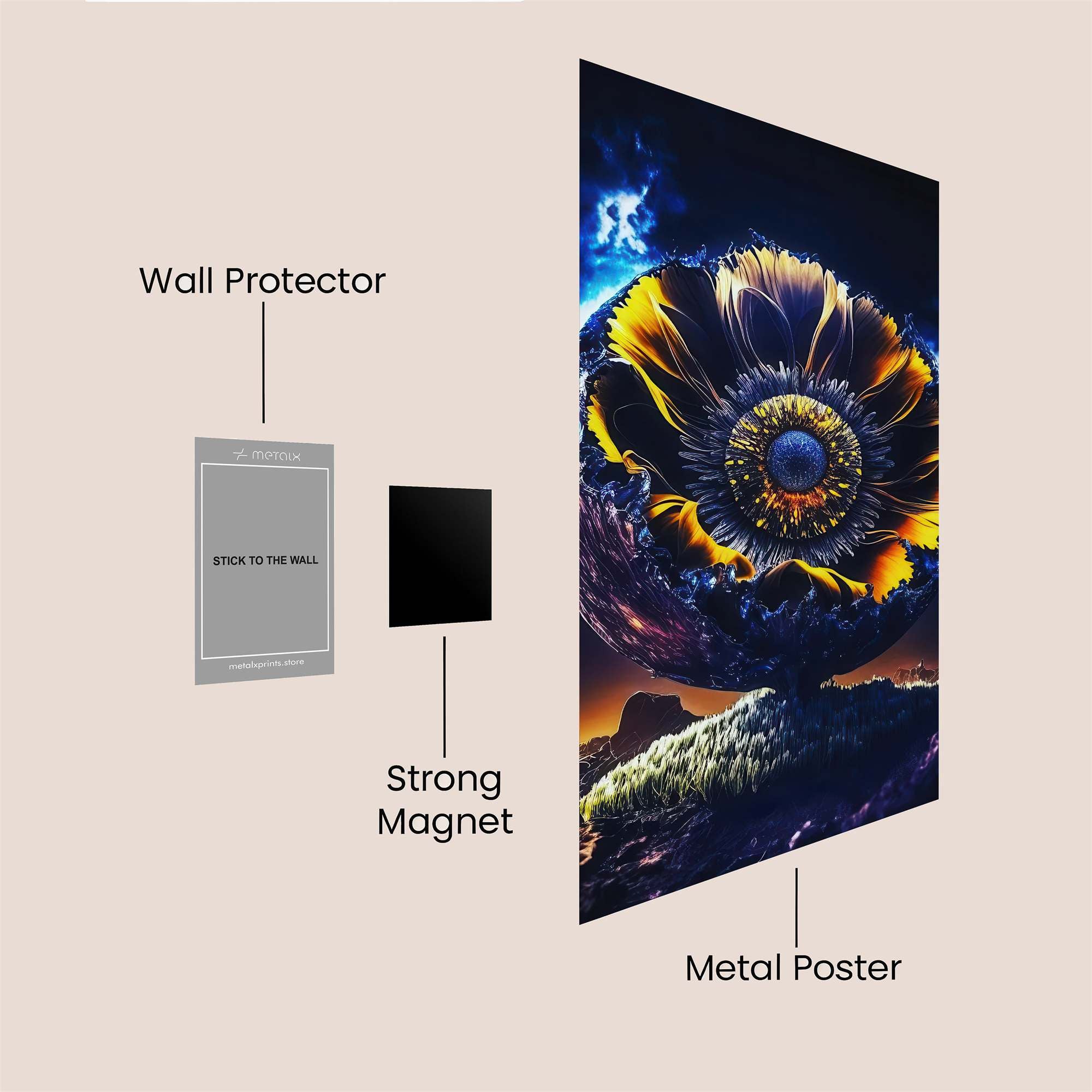Cosmic Bloom Safe Wall Magnetic / M