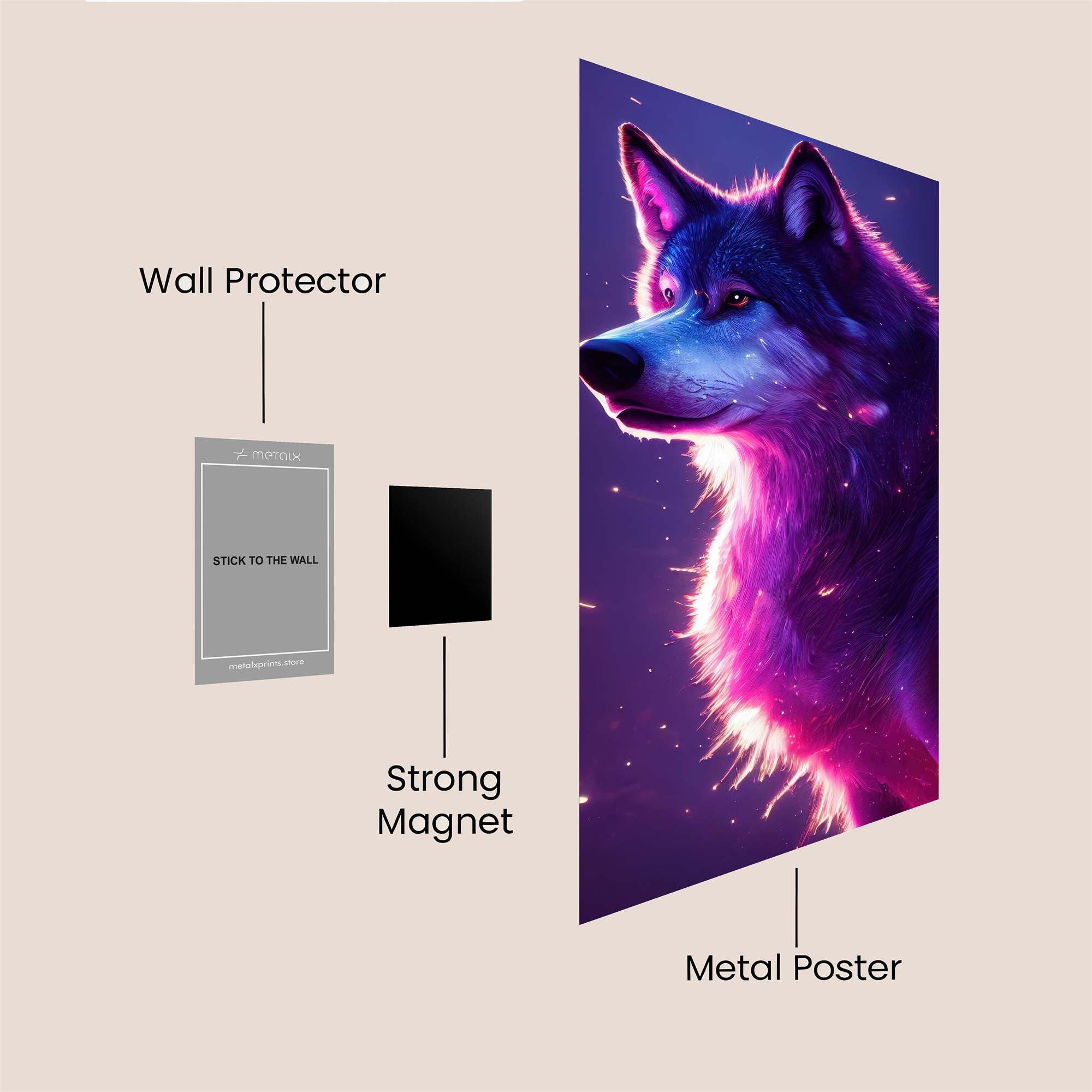 Wolf Radiance Safe Wall Magnetic / M