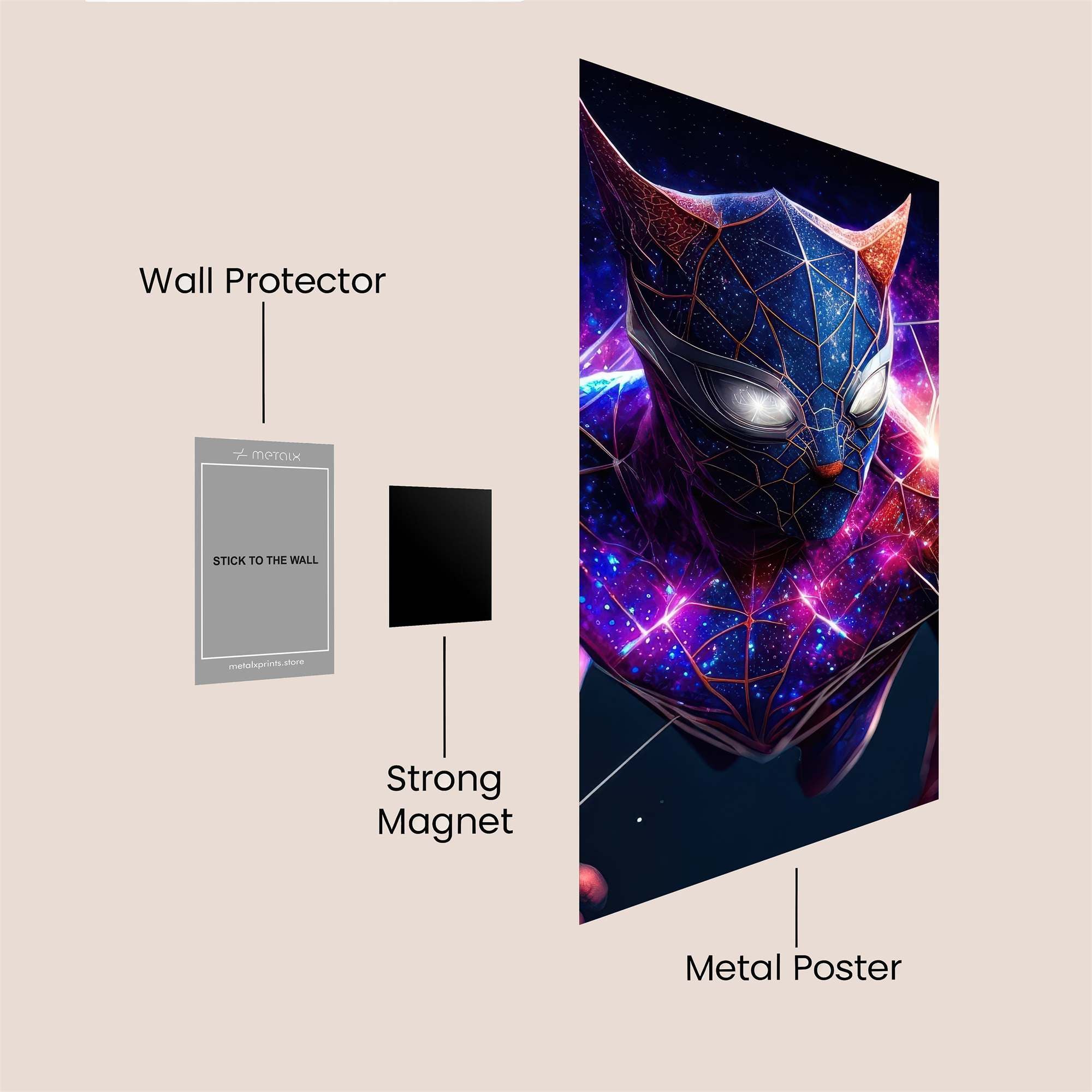 Cosmic Cat Safe Wall Magnetic / M