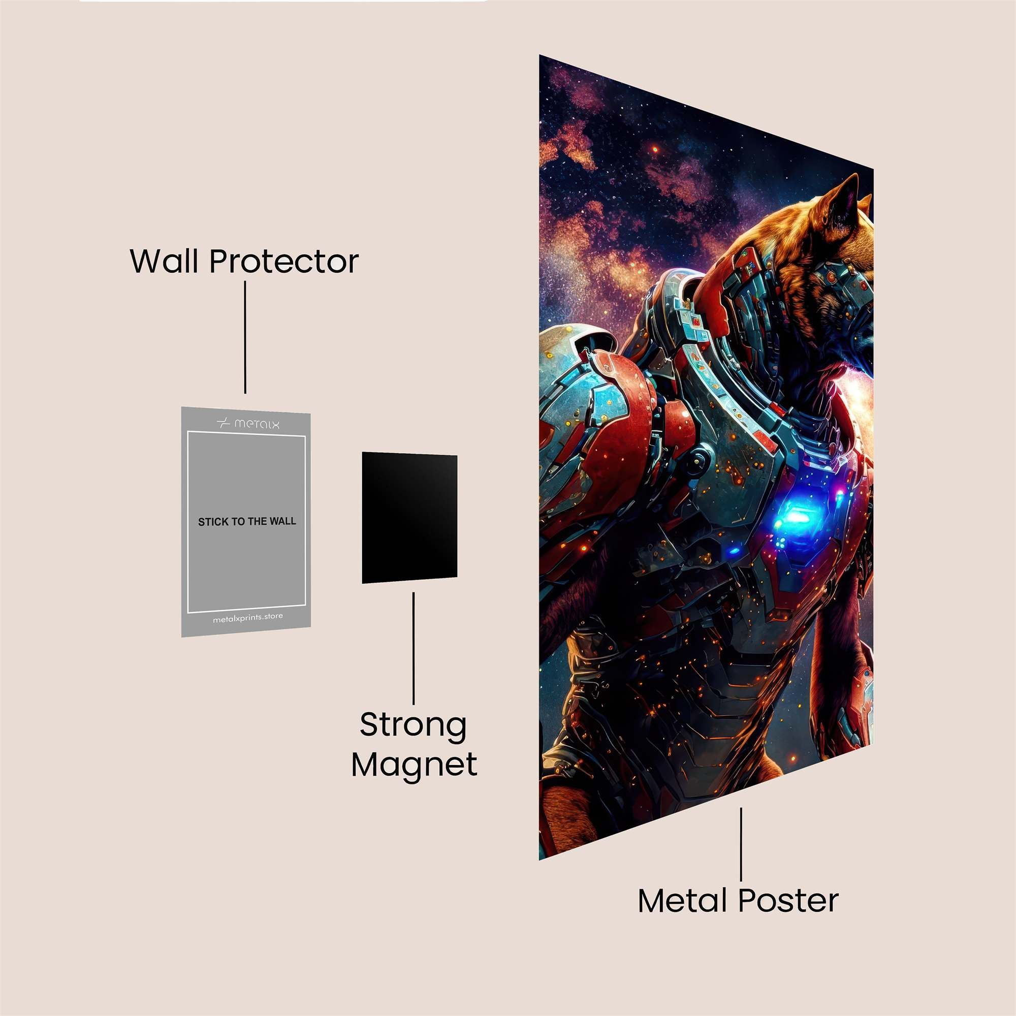 Cosmic Canine Safe Wall Magnetic / M