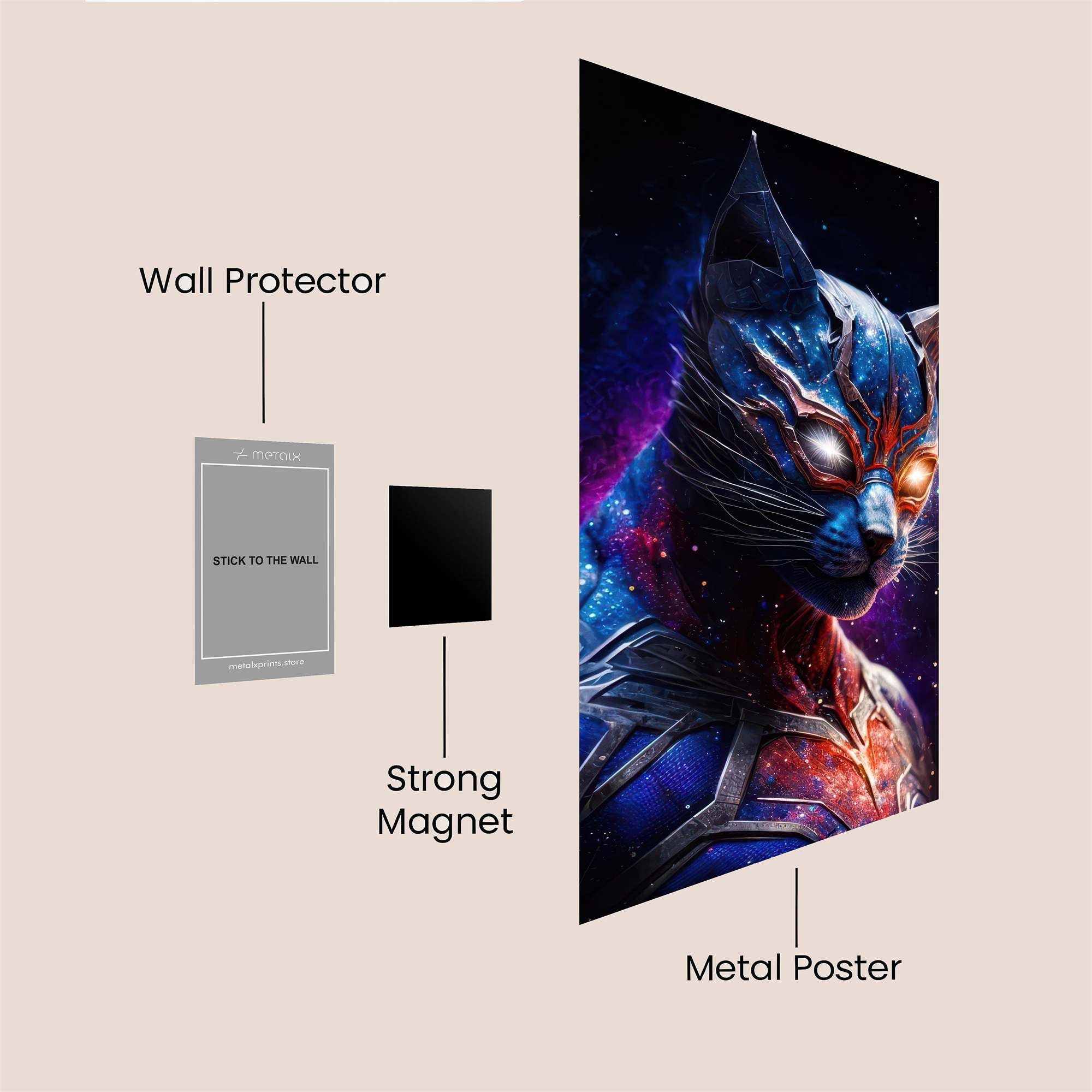 Cosmic Feline Safe Wall Magnetic / M