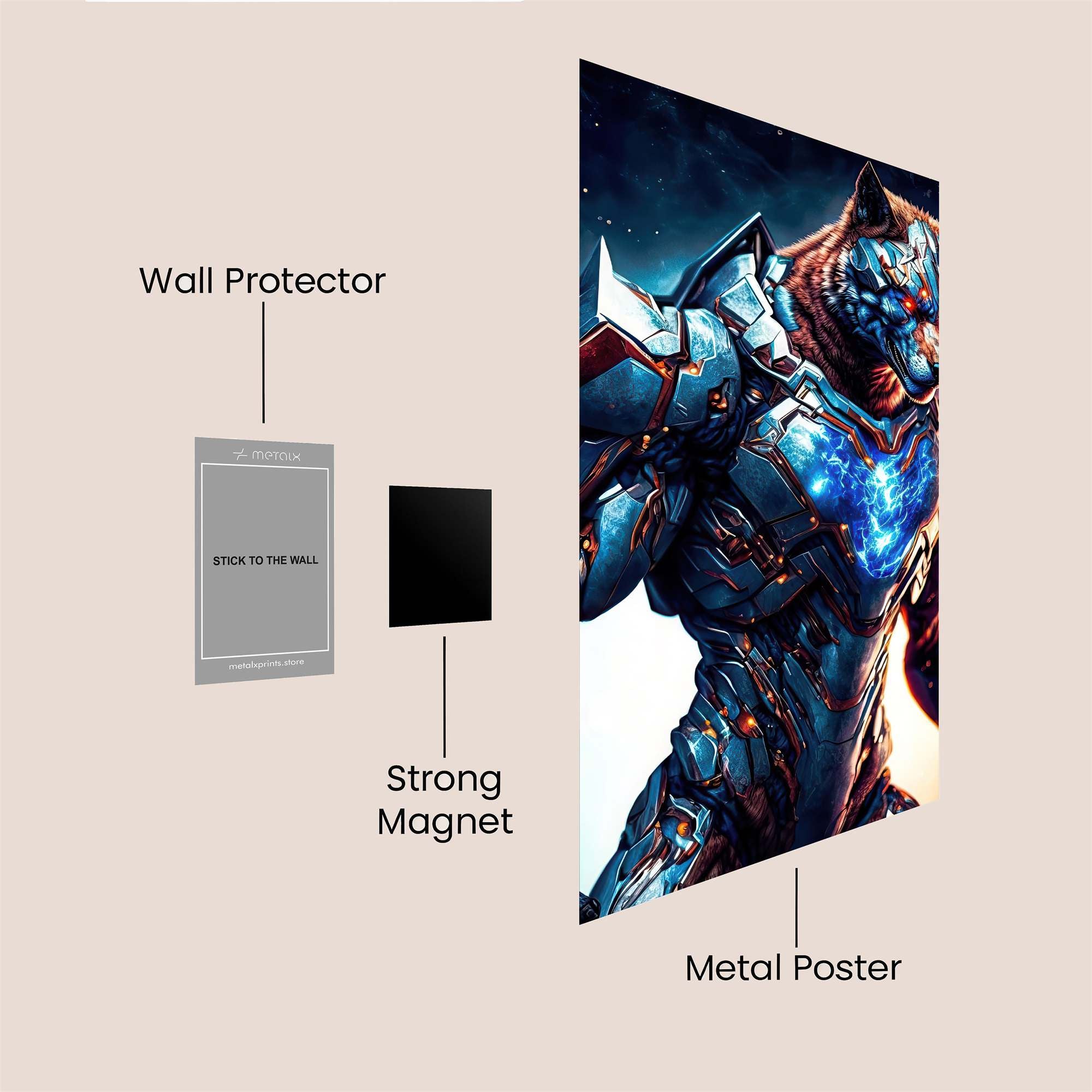 Cyberwolf Radiant Safe Wall Magnetic / M