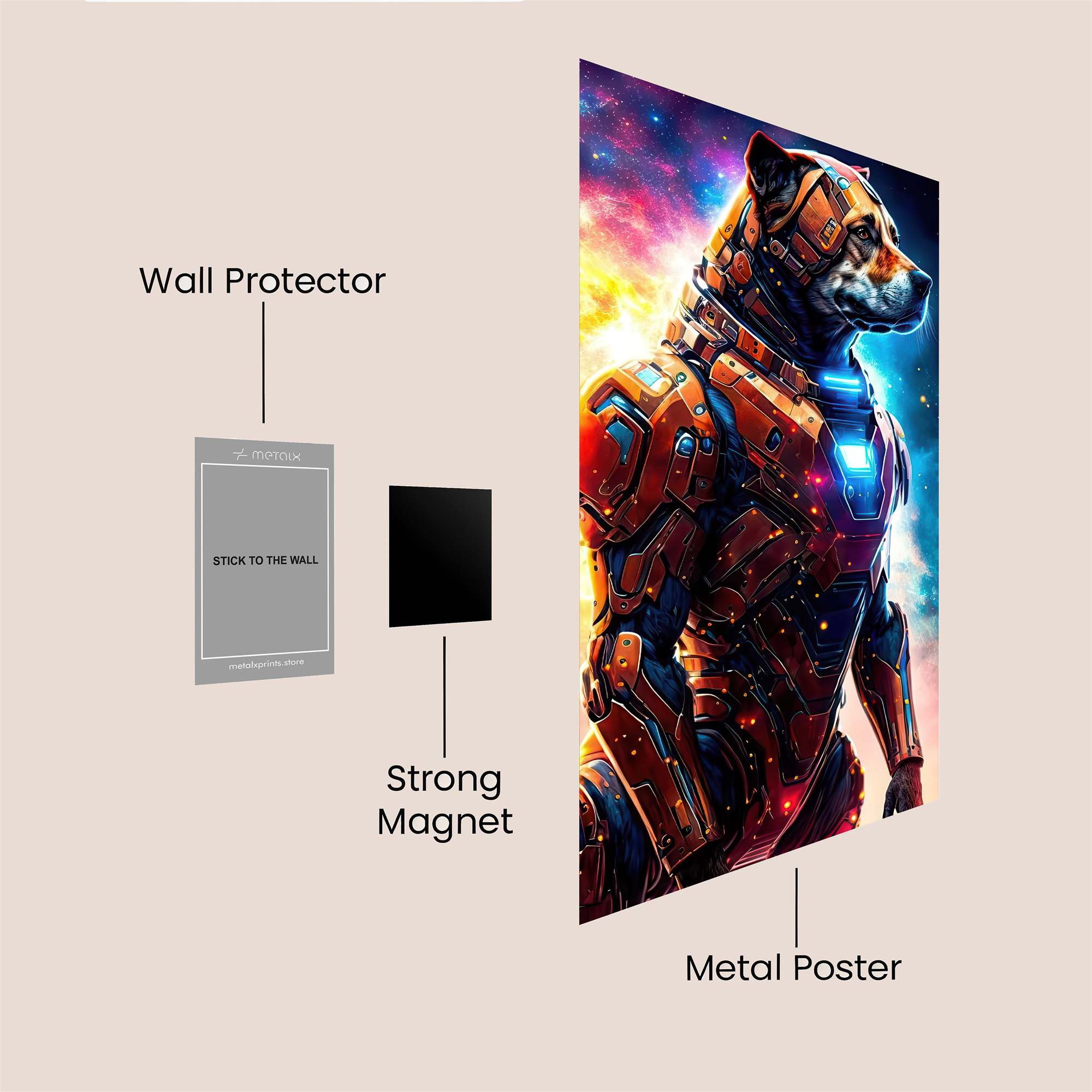 Cosmic Canine Safe Wall Magnetic / M