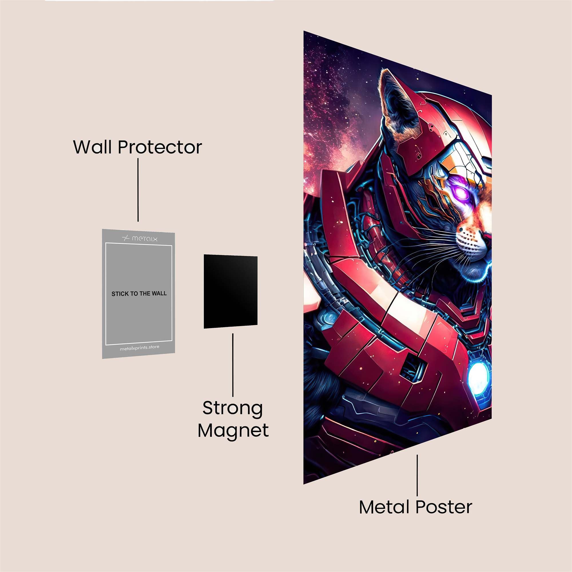 Cyber Tiger Safe Wall Magnetic / M