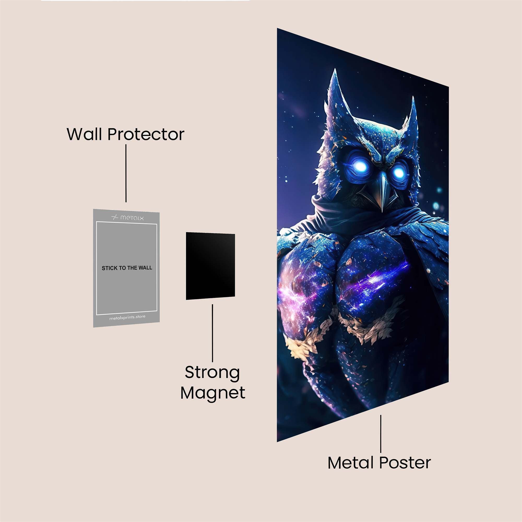 Cosmic Owl Safe Wall Magnetic / M