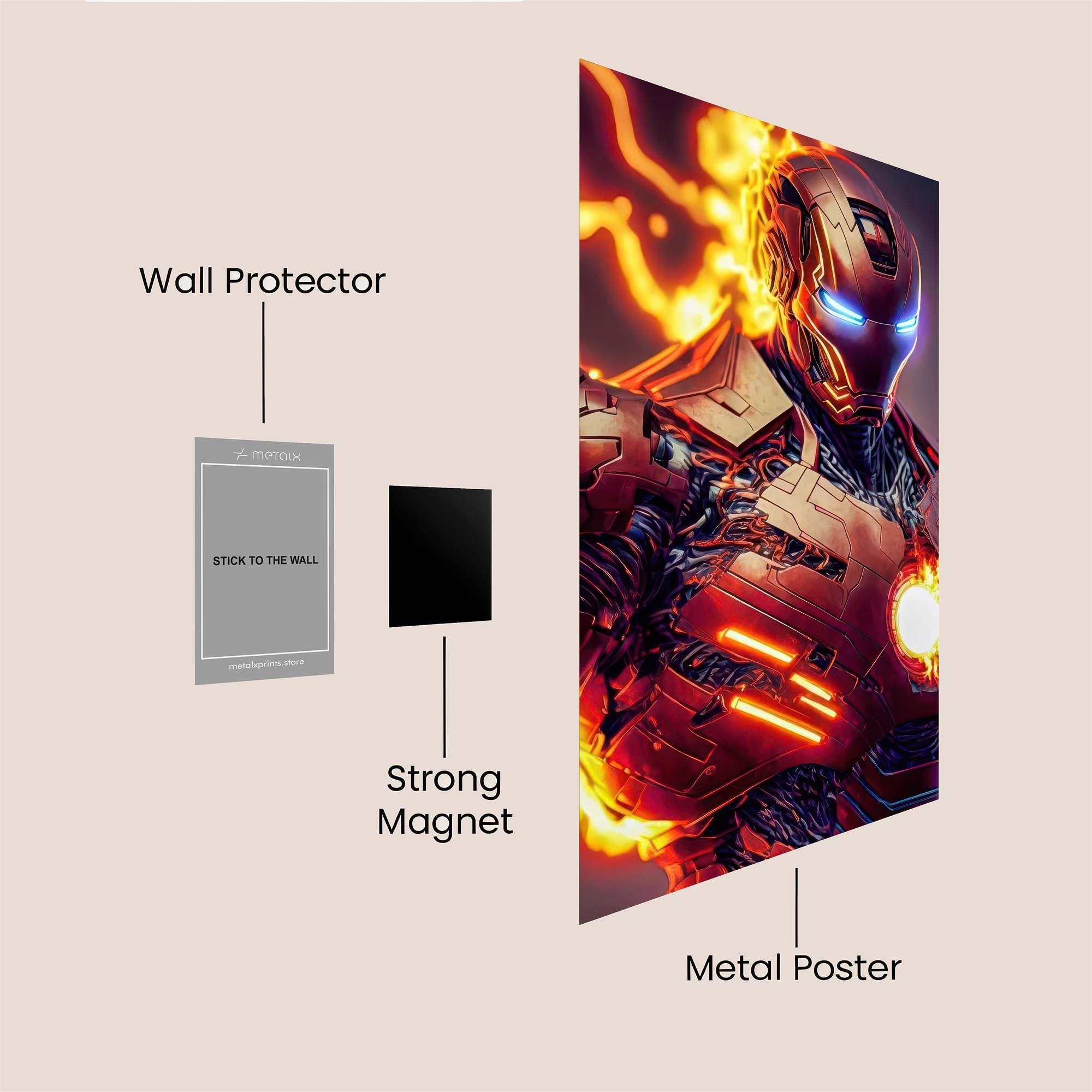 Iron Blaze Safe Wall Magnetic / M