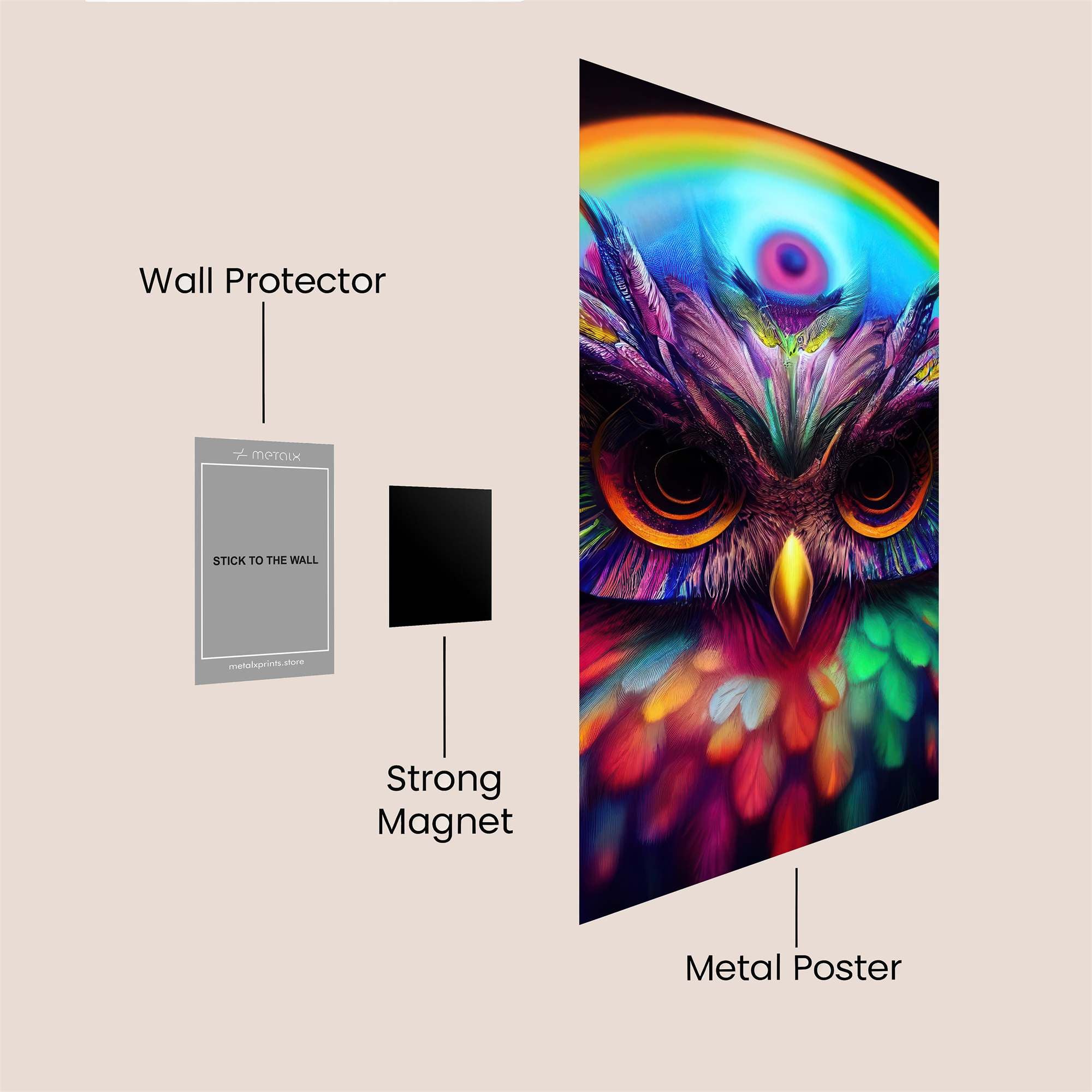 Owl Radiance Safe Wall Magnetic / M