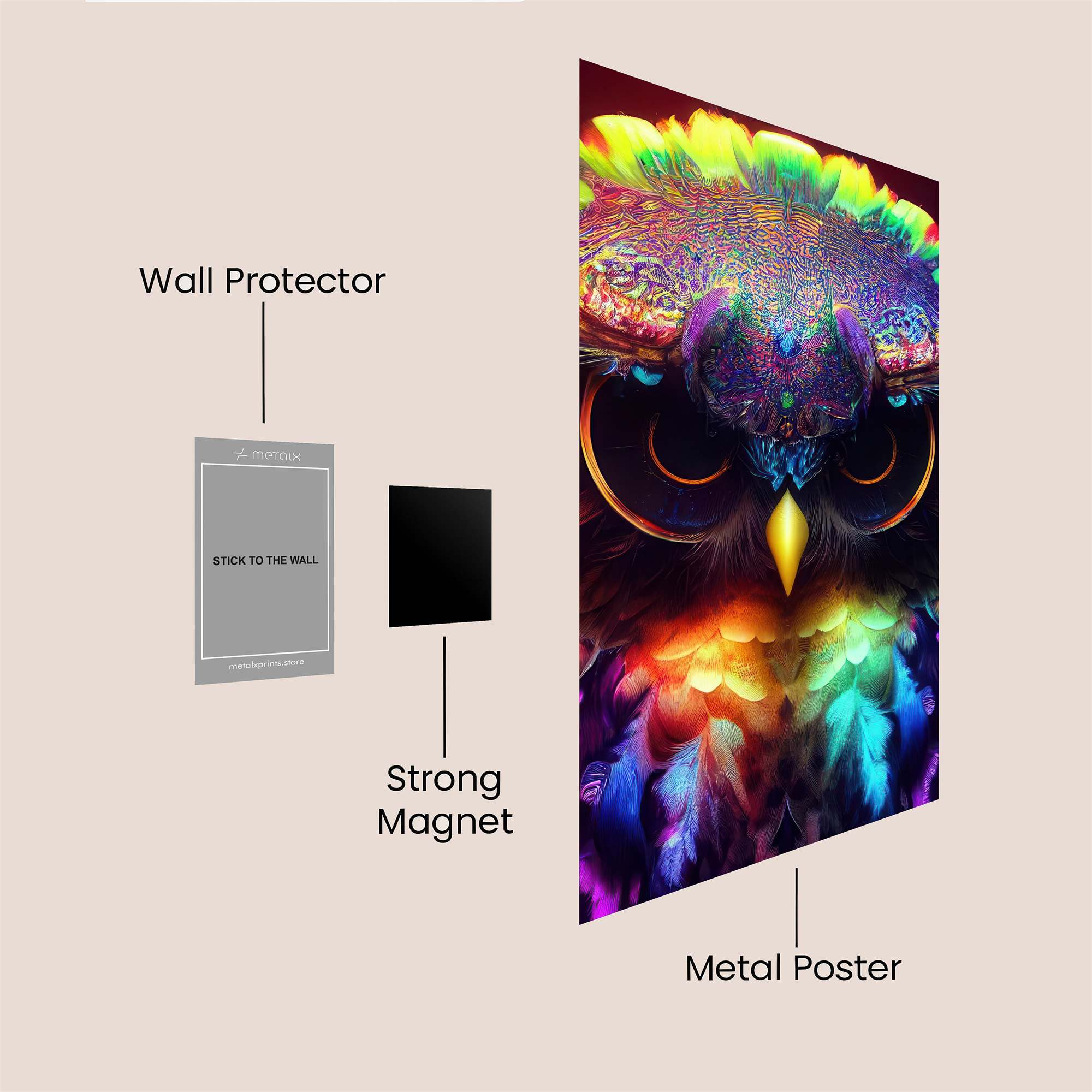 Owl Radiance Safe Wall Magnetic / M