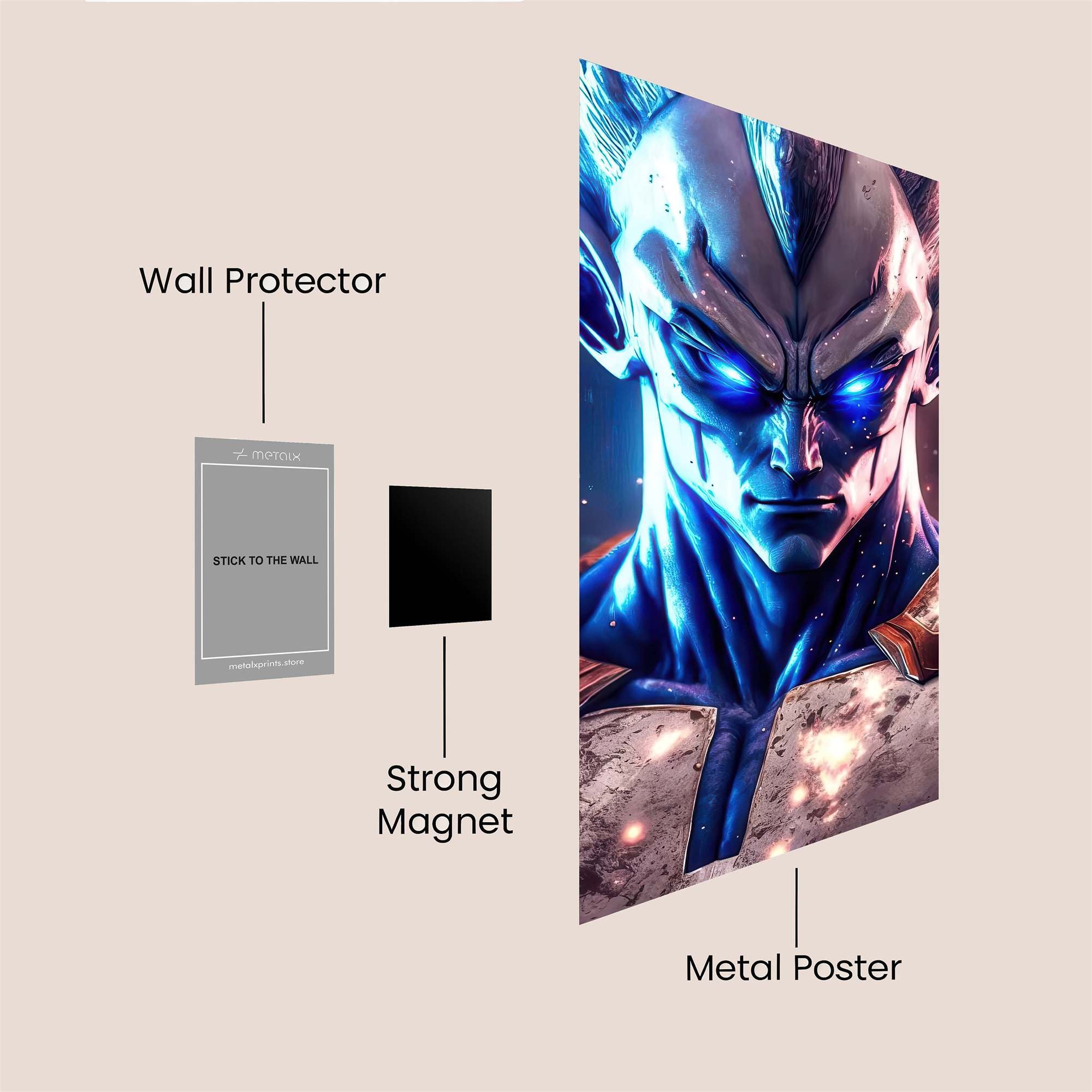 Vegeta Radiant Safe Wall Magnetic / M