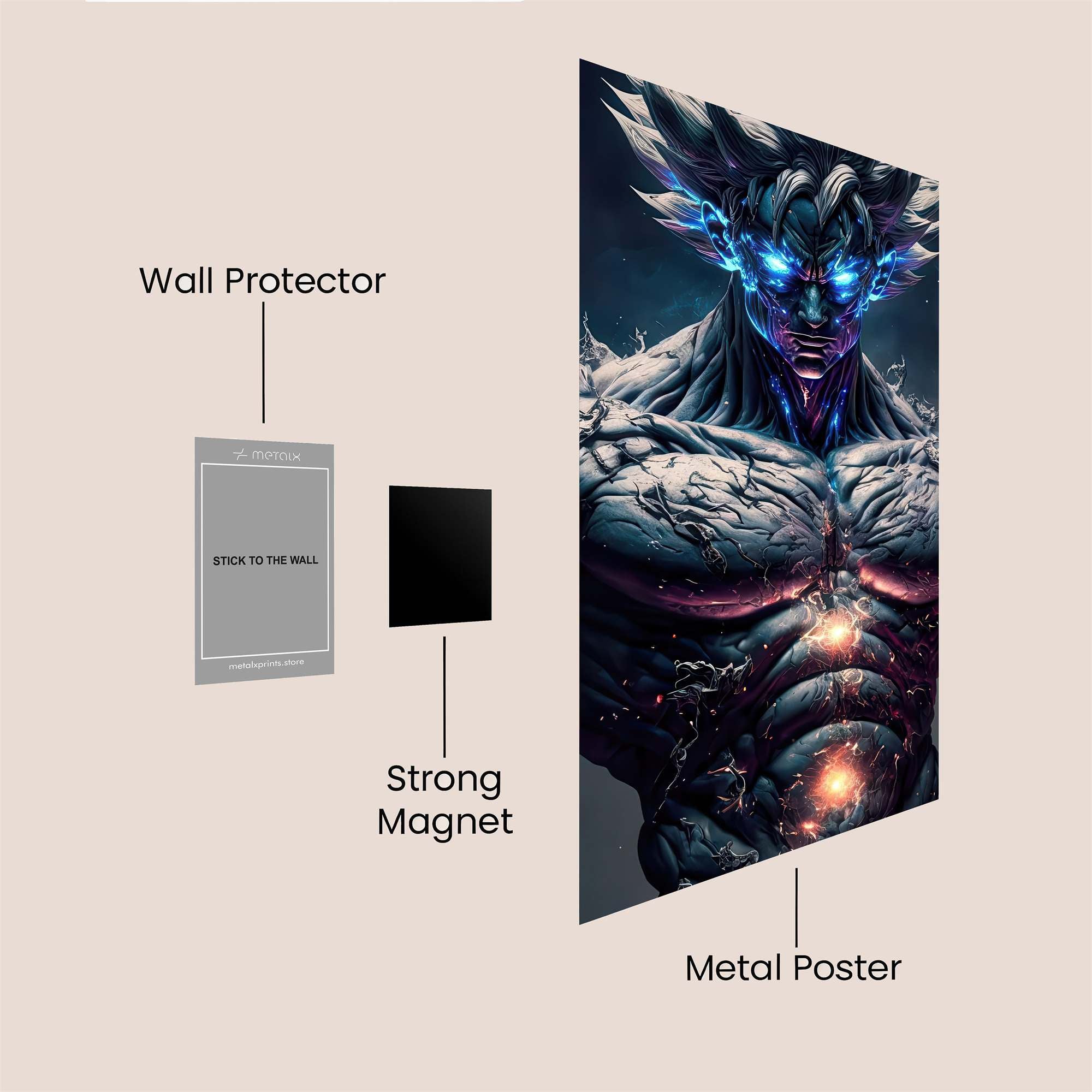 Goku Demonic Safe Wall Magnetic / M