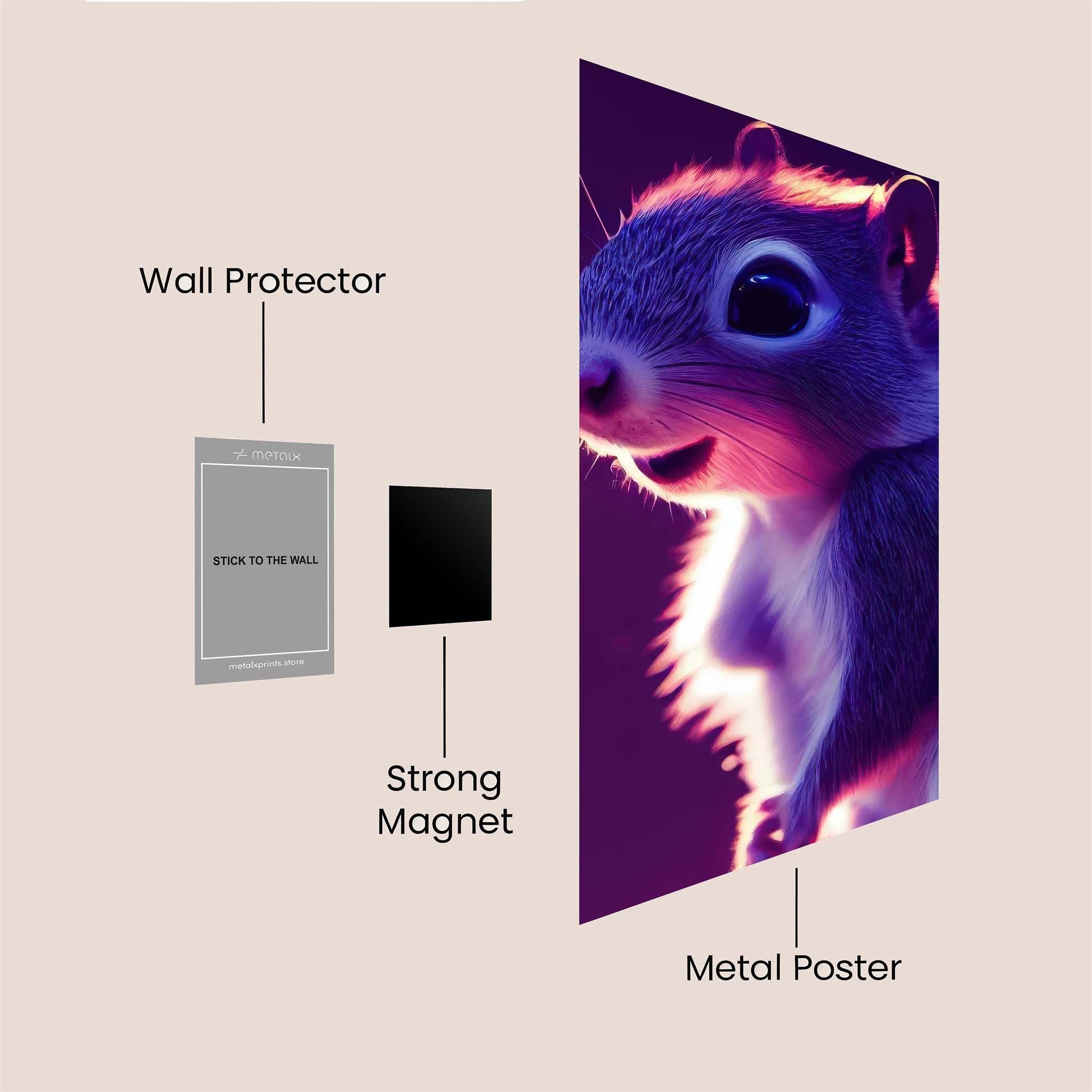 Squirrel Radiance Safe Wall Magnetic / M