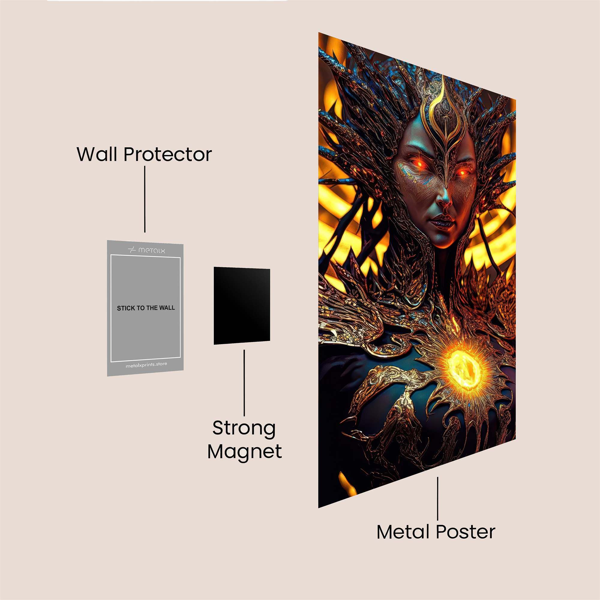 Fire Empress Safe Wall Magnetic / M