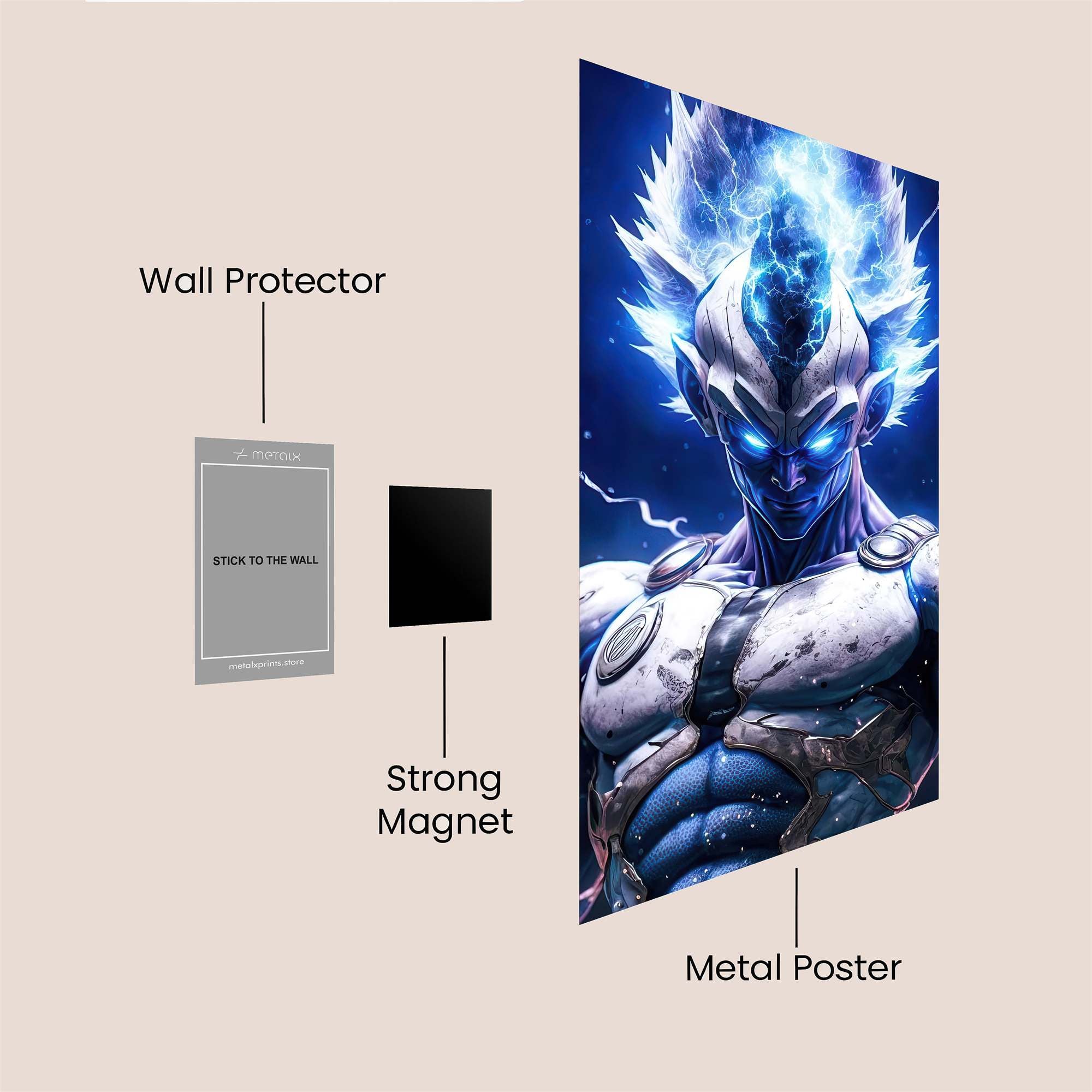 Vegeta Volatile Safe Wall Magnetic / M