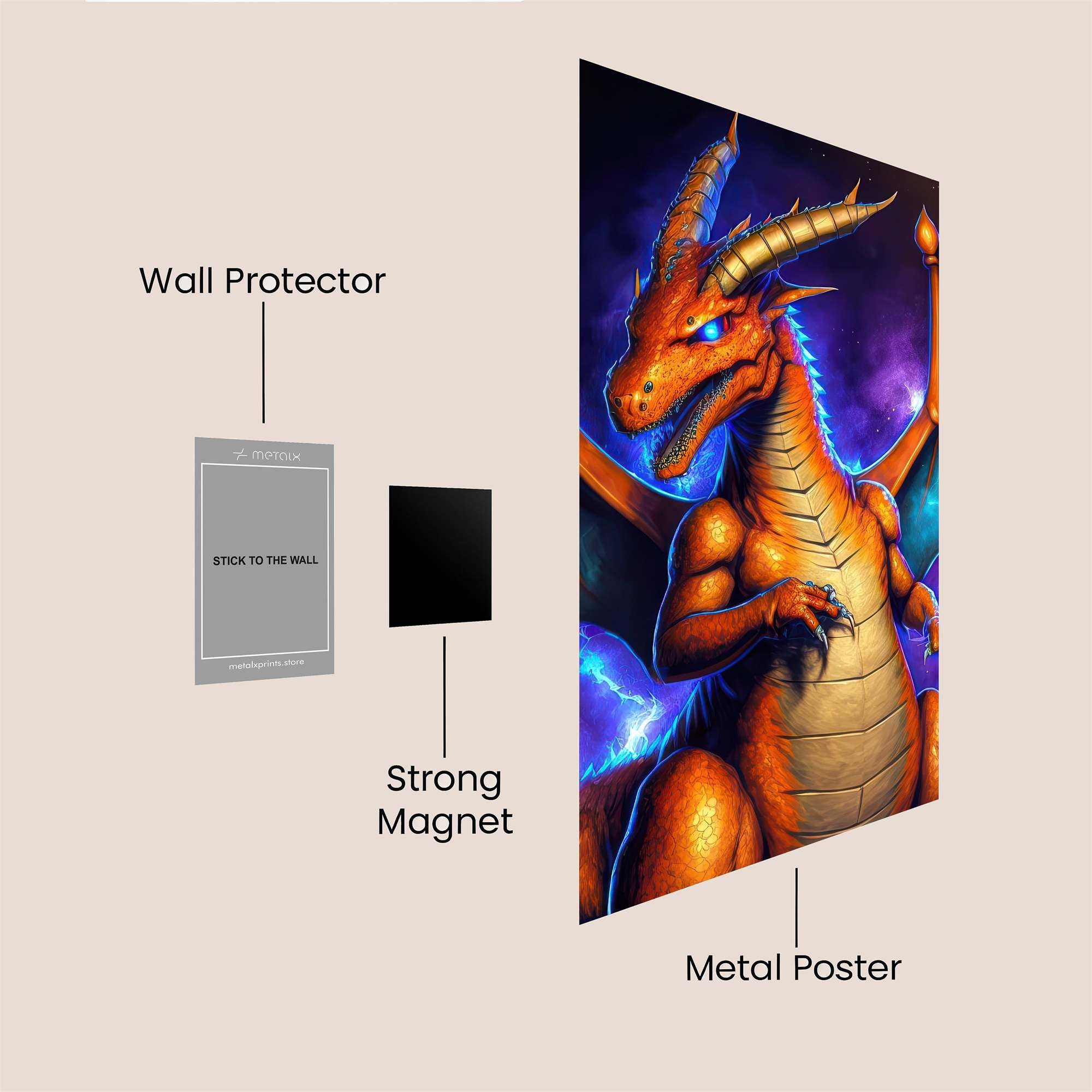 Charizard Majestic Safe Wall Magnetic / M