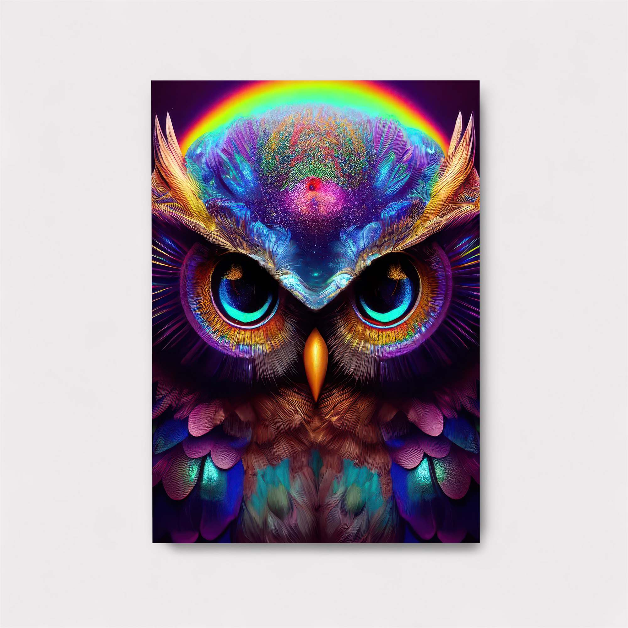 Rainbow Owl Safe Wall Magnetic / M