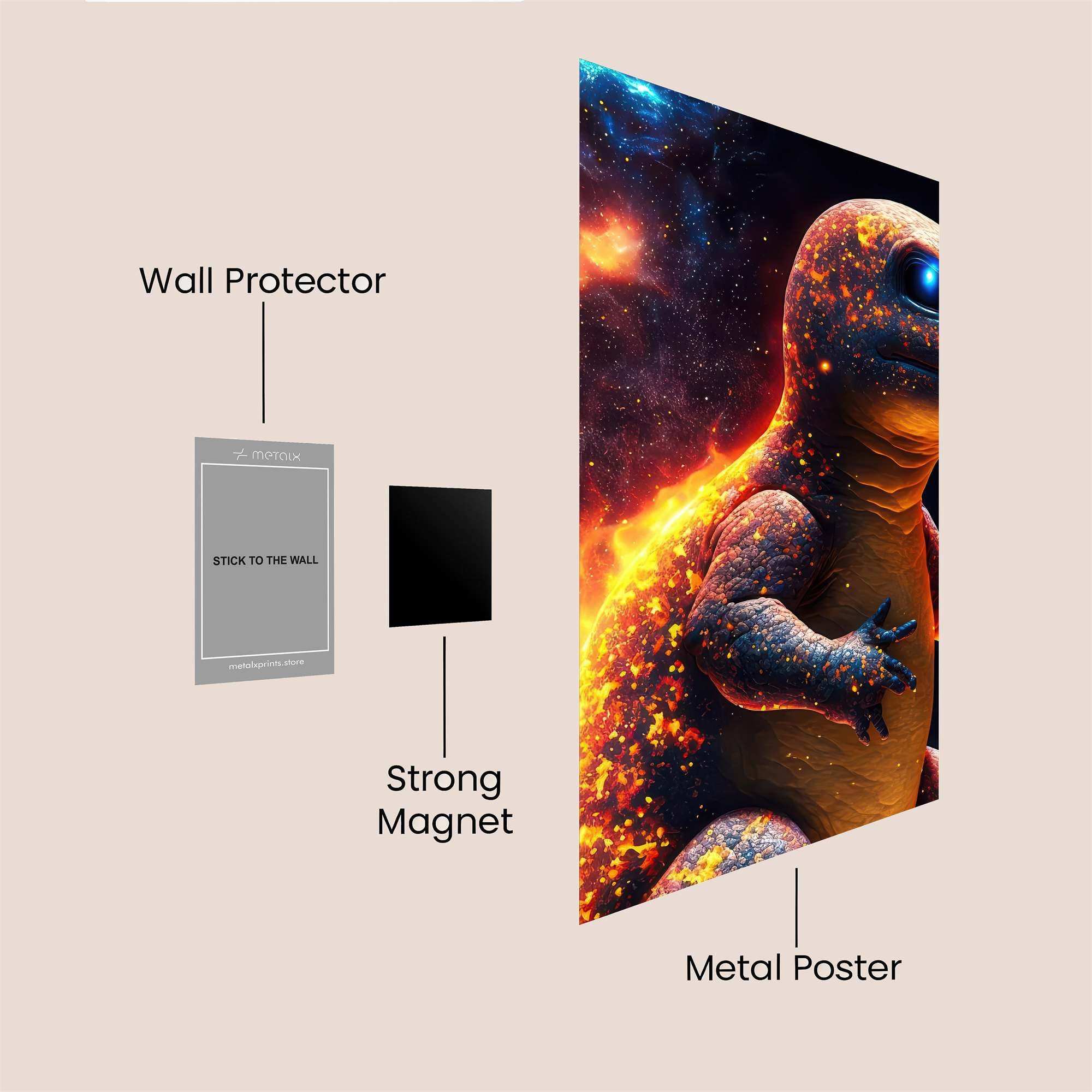 Charizard Cosmic Safe Wall Magnetic / M