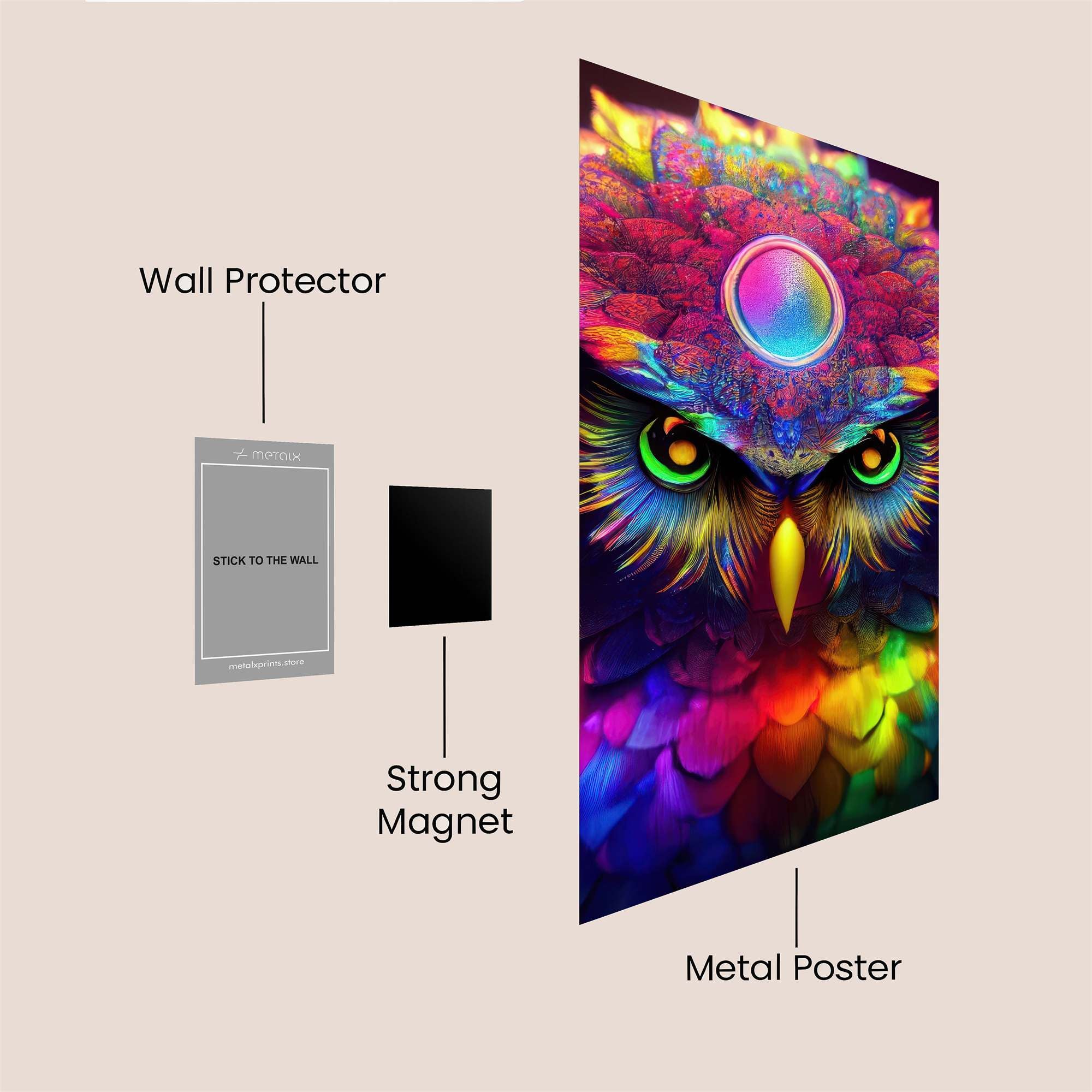 Owl Radiant Safe Wall Magnetic / M