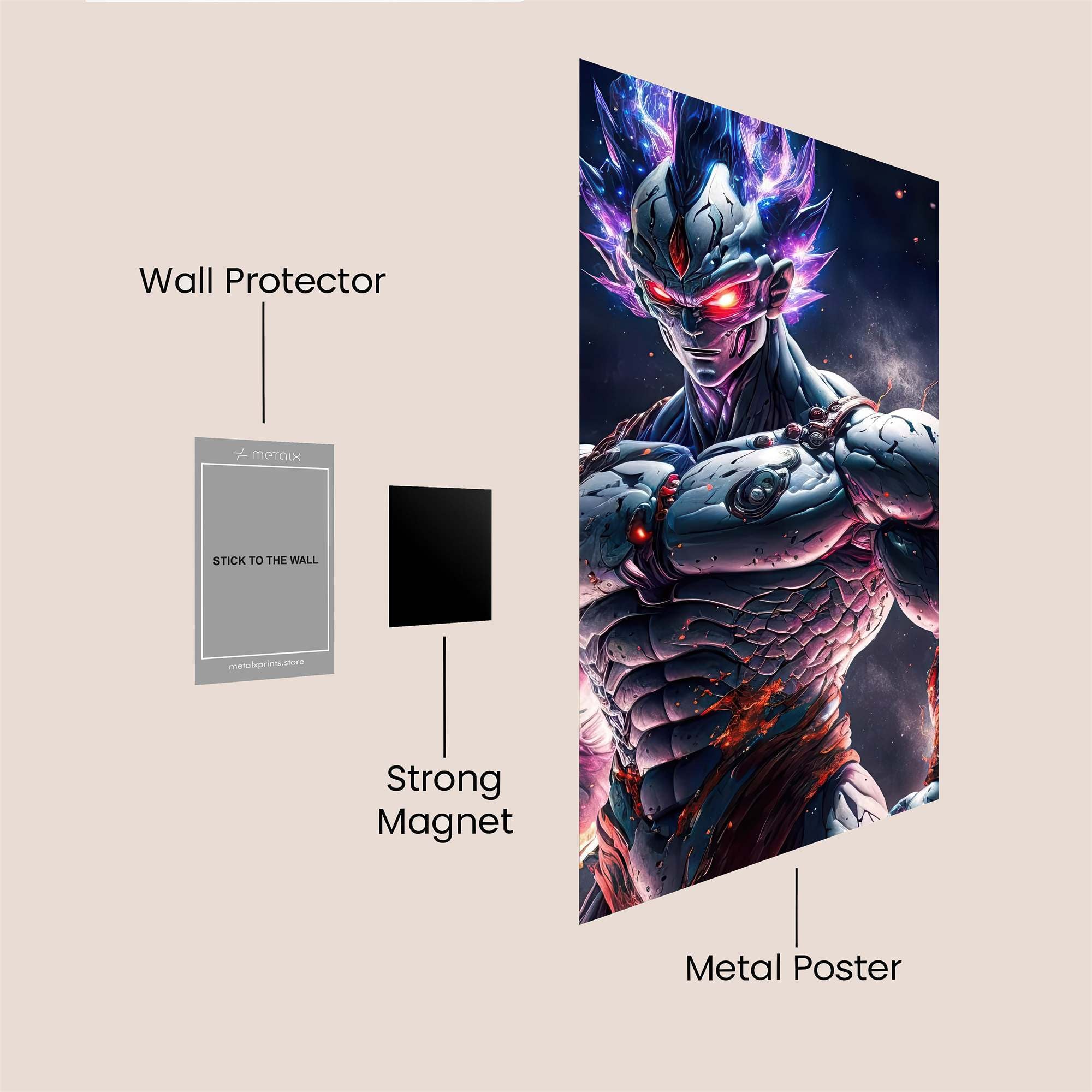 Vegeta Vengeful Safe Wall Magnetic / M