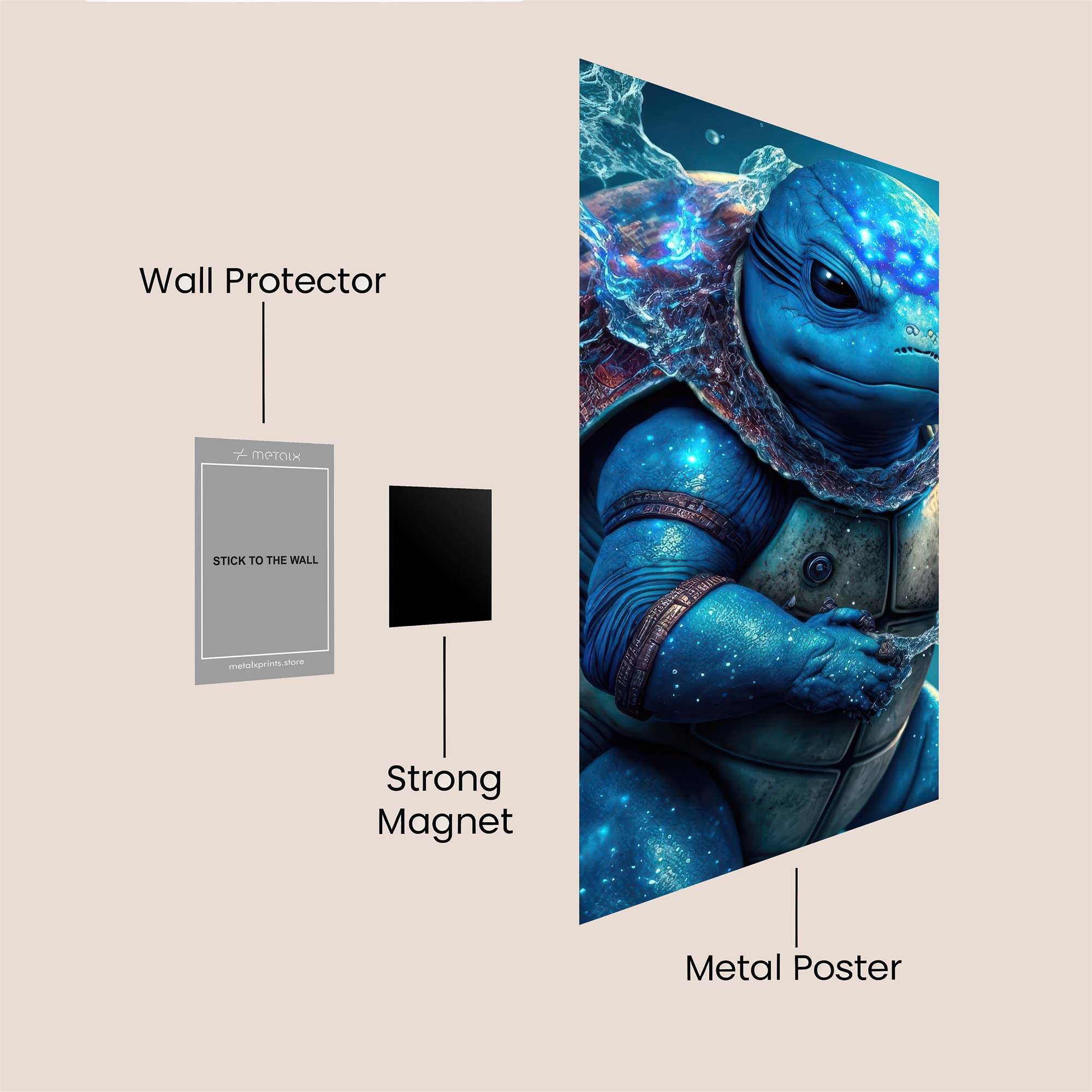 Squirtle Serene Safe Wall Magnetic / M