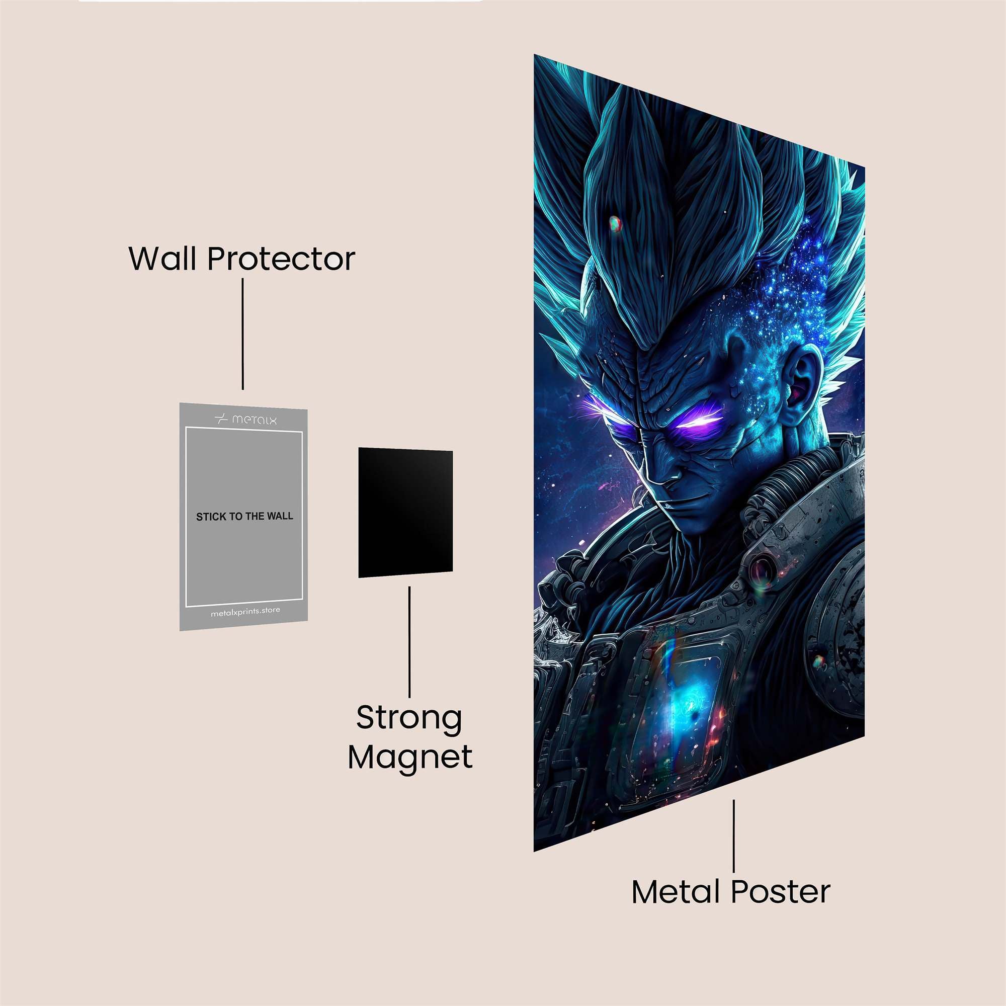 Vegeta Cosmic Safe Wall Magnetic / M