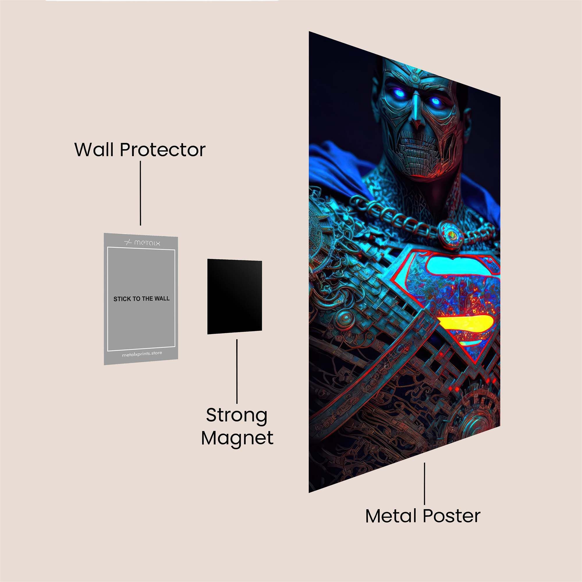 Zombie Superman Safe Wall Magnetic / M