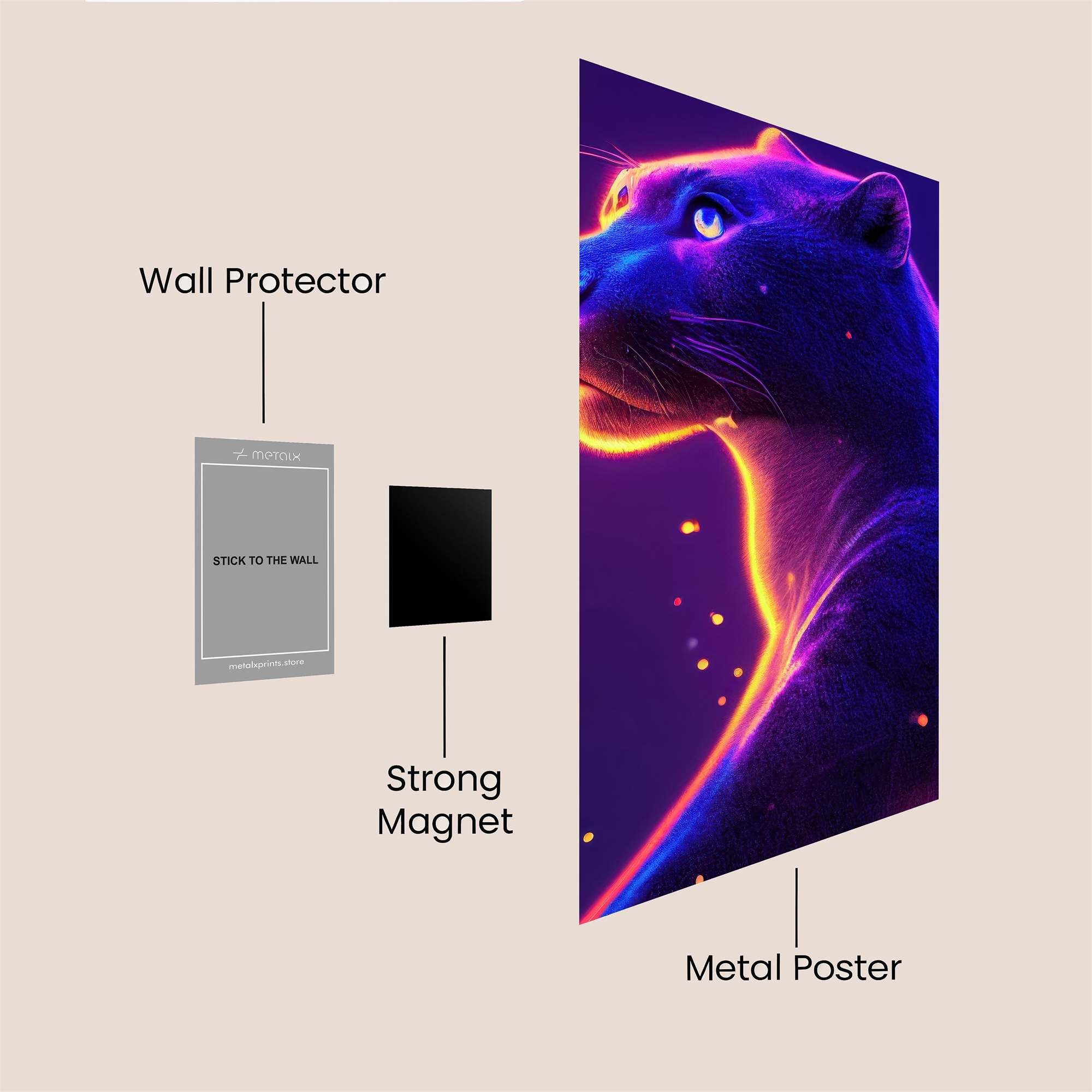 Panther Glow Safe Wall Magnetic / M