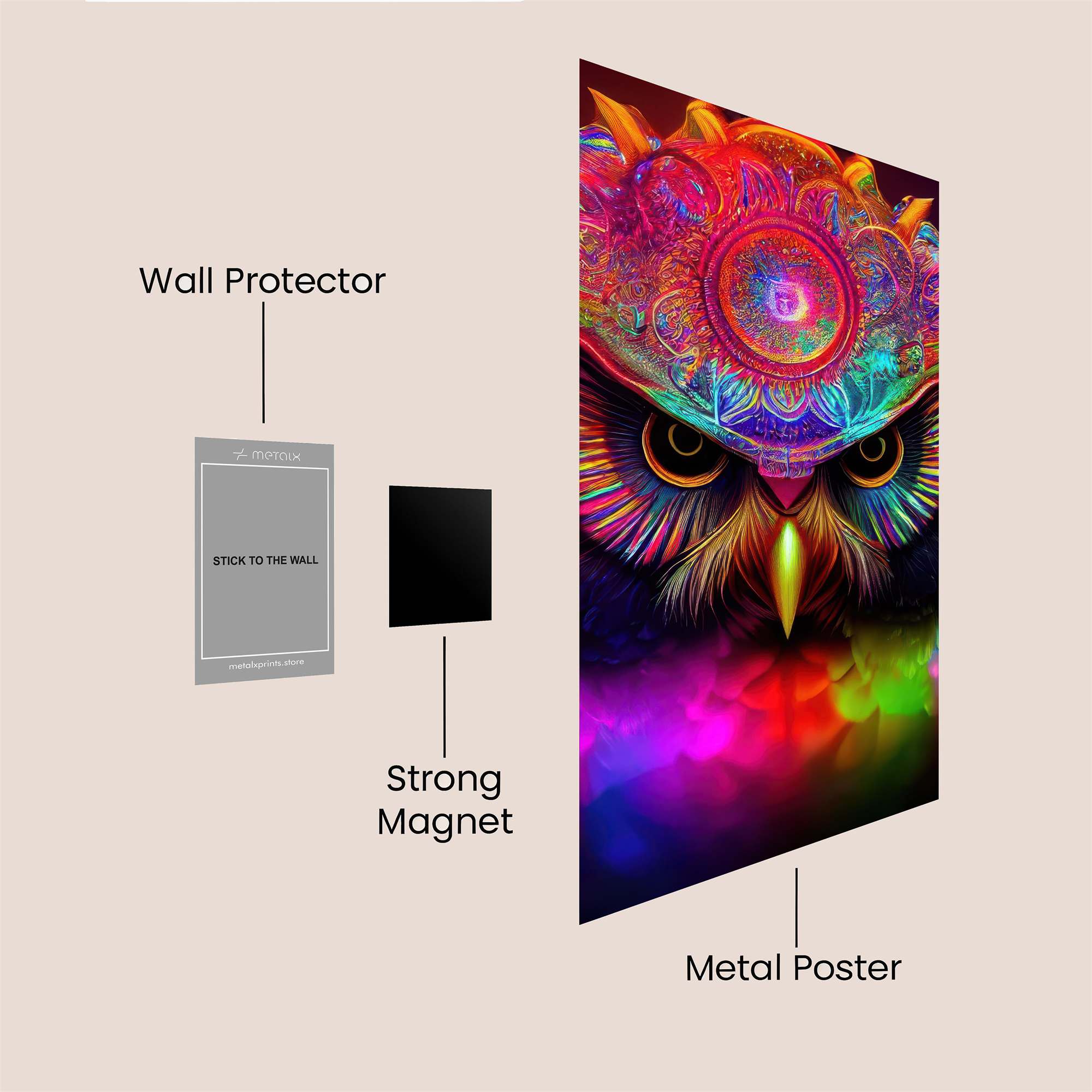 Owl Radiance Safe Wall Magnetic / M