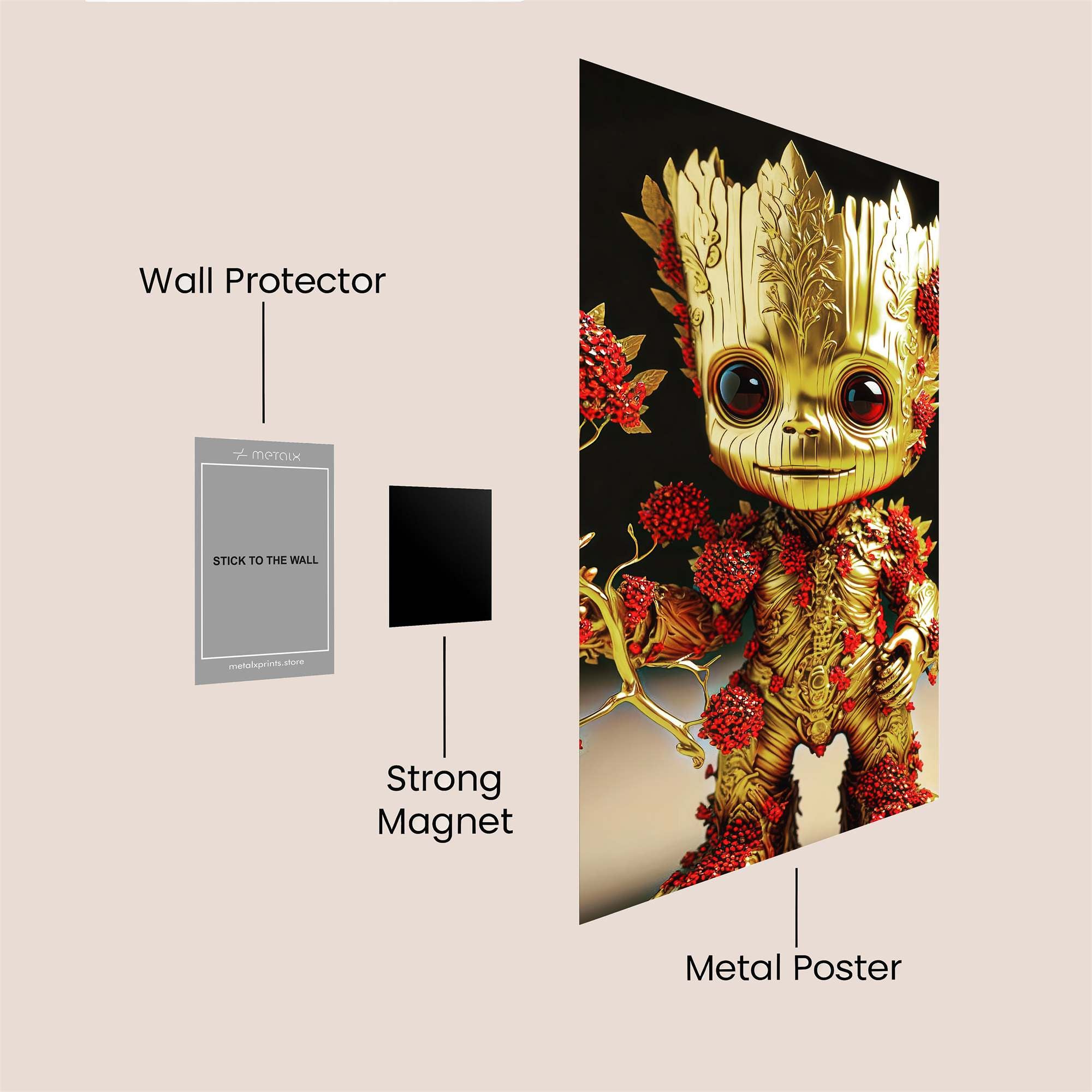 Groot Regal Safe Wall Magnetic / M
