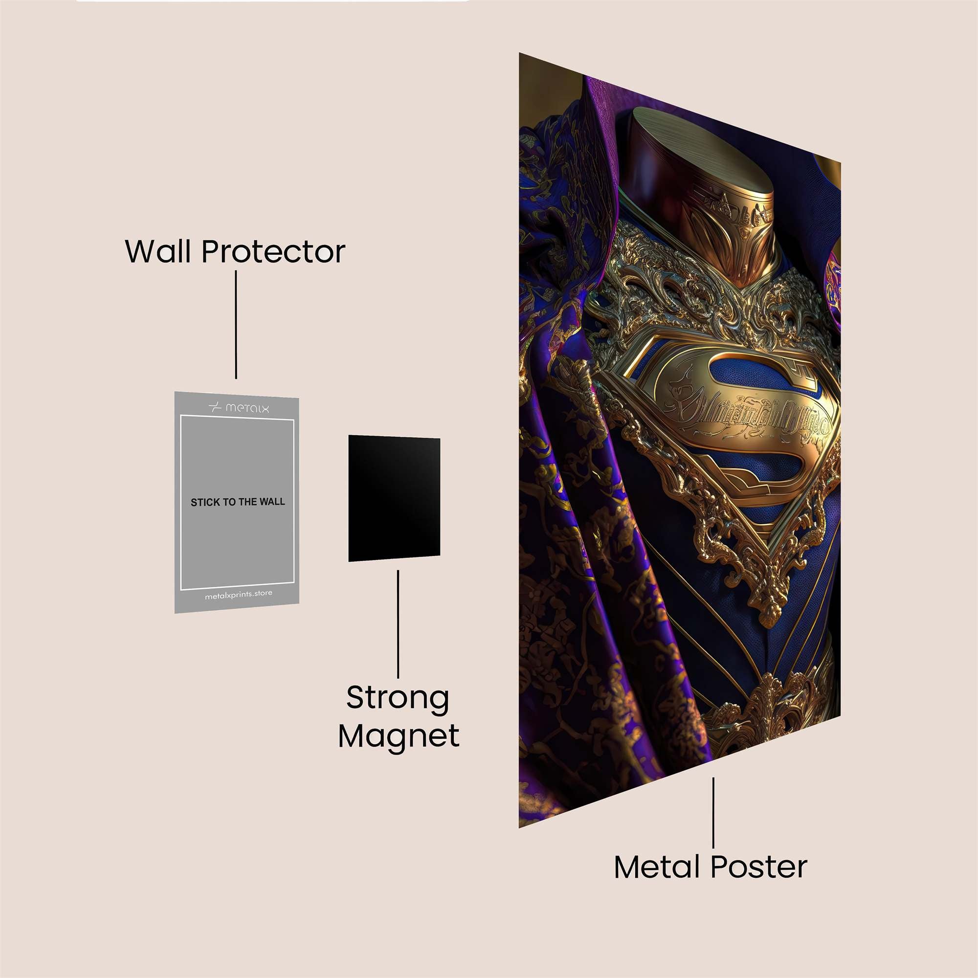 Superman Regal Safe Wall Magnetic / M