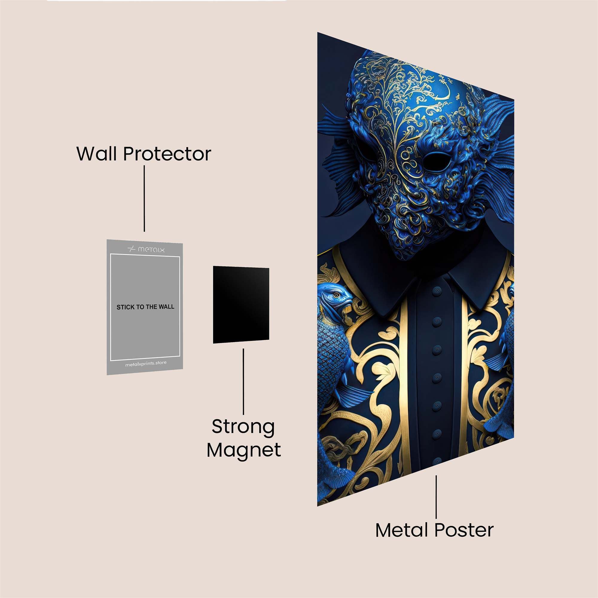 Aquatic Elegance Safe Wall Magnetic / M