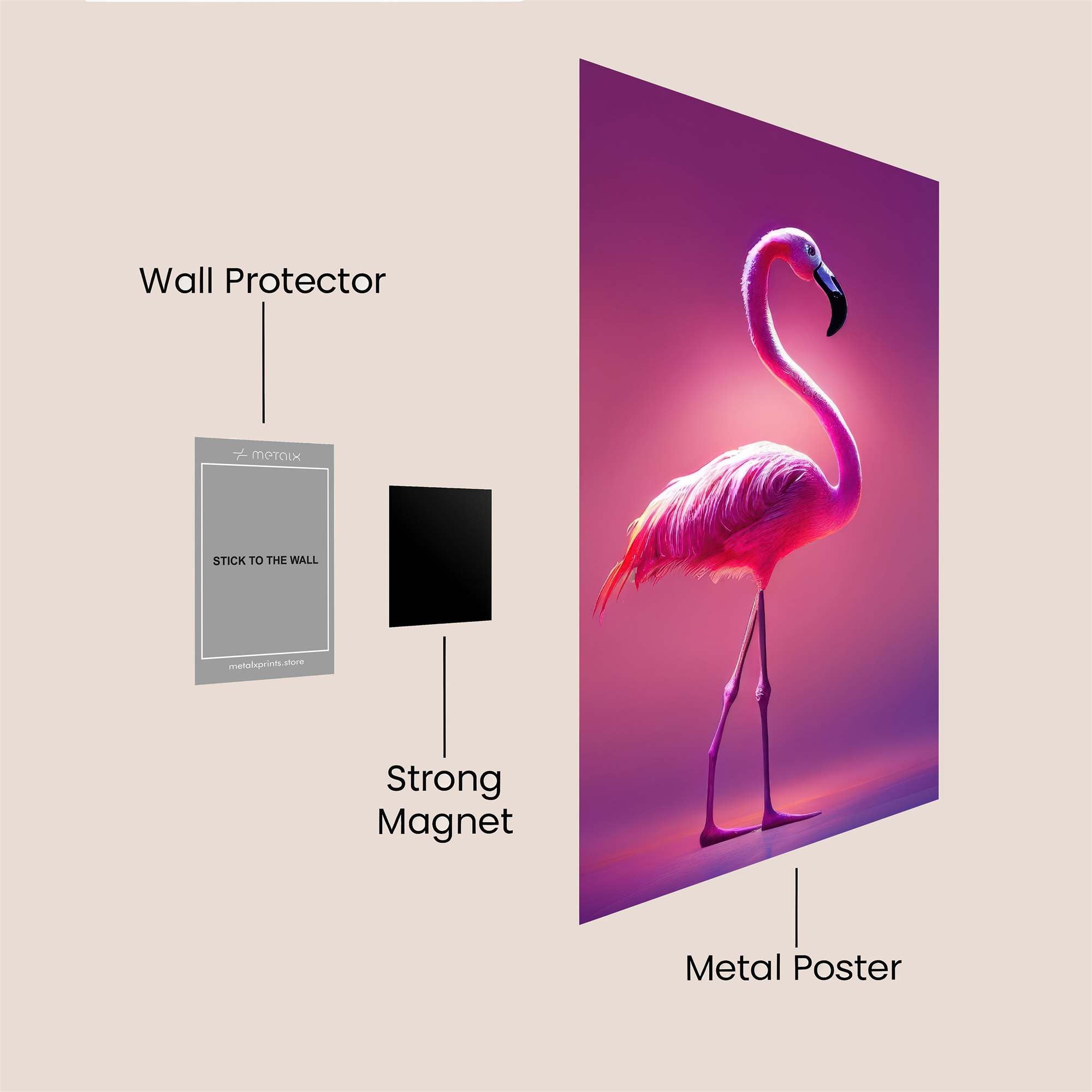 Flamingo Radiance Safe Wall Magnetic / M