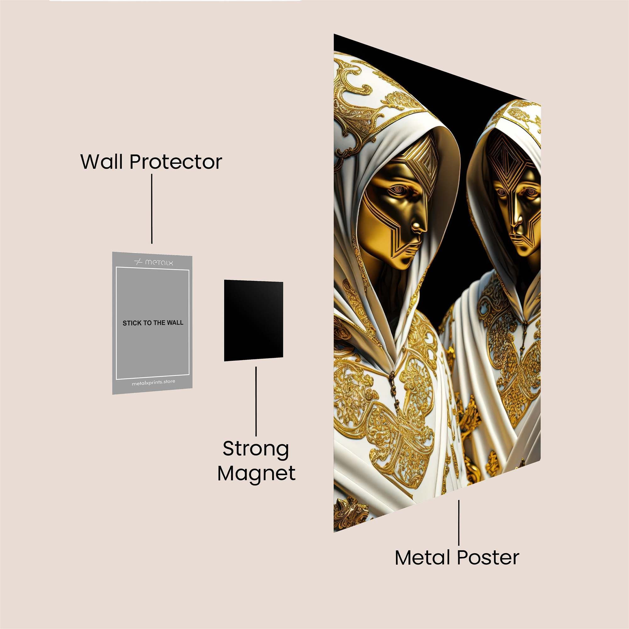 Golden Serenity Safe Wall Magnetic / M