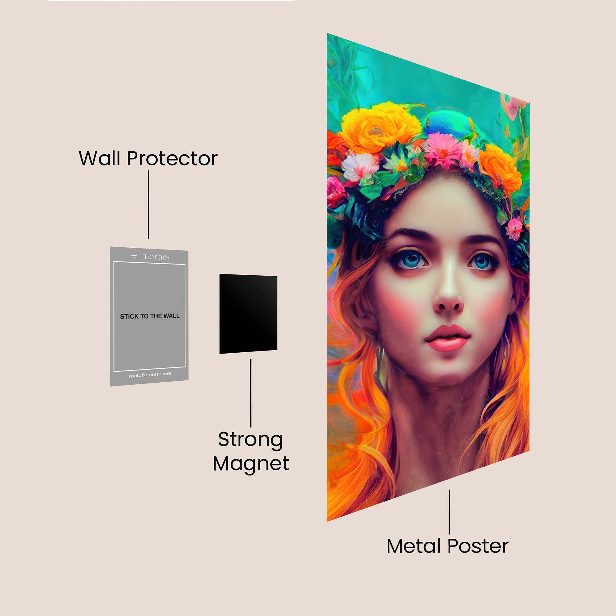 Flowerchild Bliss Safe Wall Magnetic / M