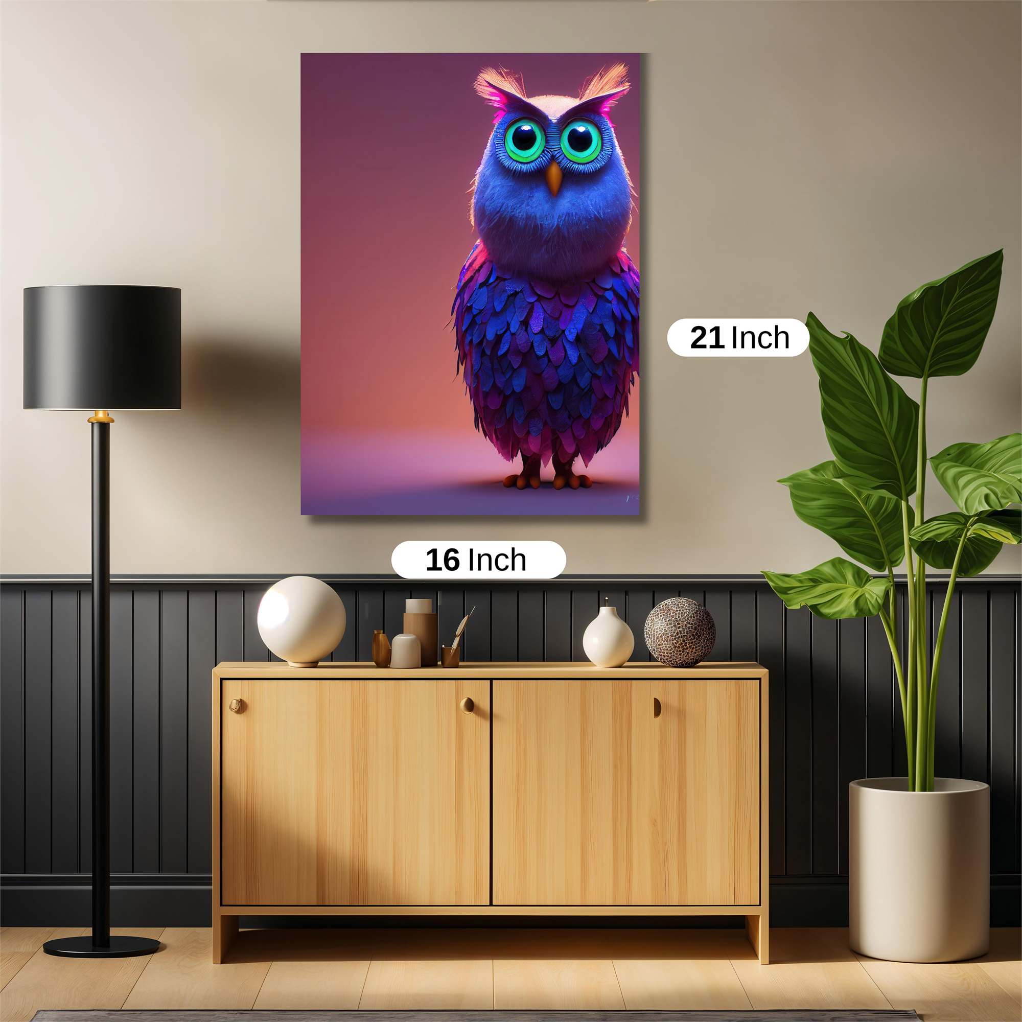 Owl Dreamscape Safe Wall Magnetic / M