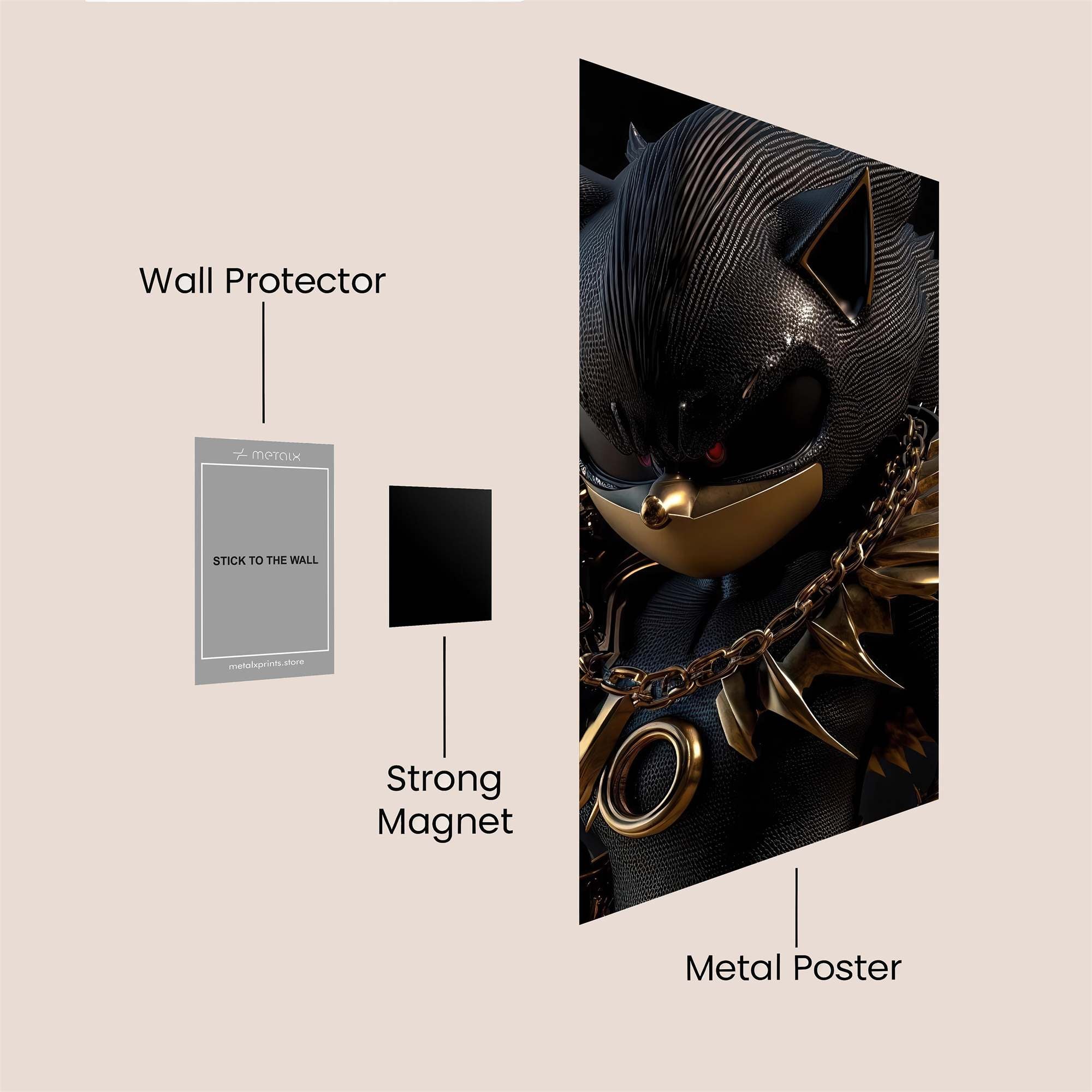 Mephiles Menace Safe Wall Magnetic / M