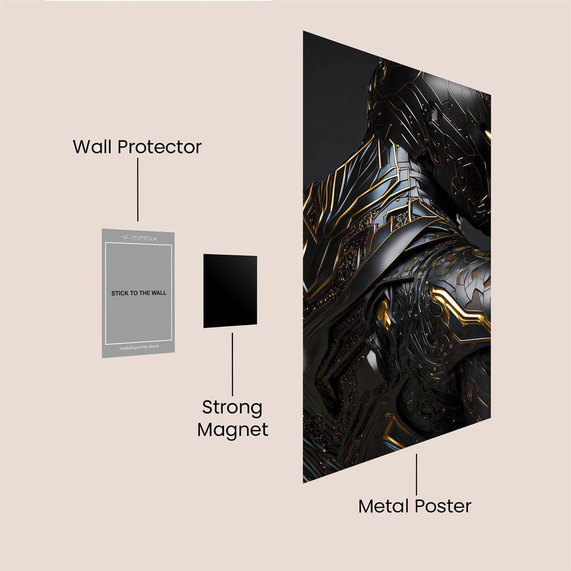 Black Enigma Safe Wall Magnetic / M
