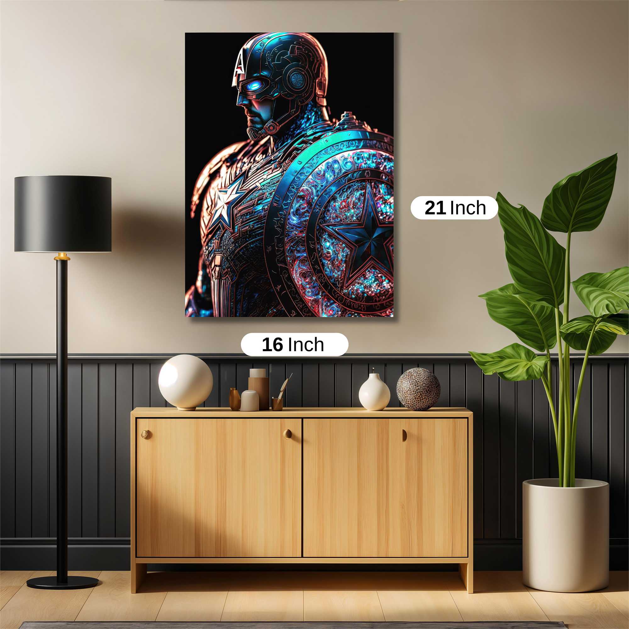 Captain Futuristic Safe Wall Magnetic / M