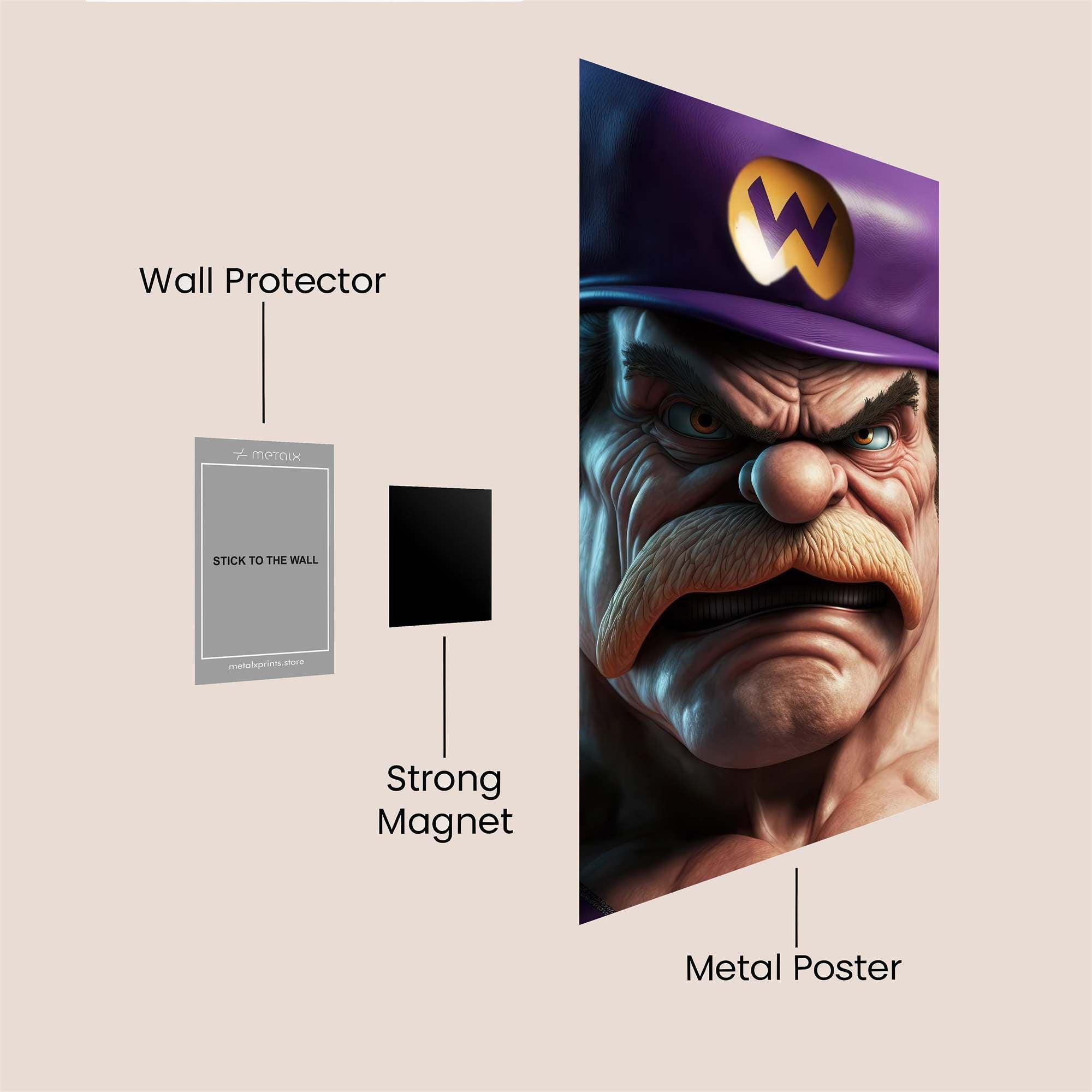 Wario Wrathful Safe Wall Magnetic / M