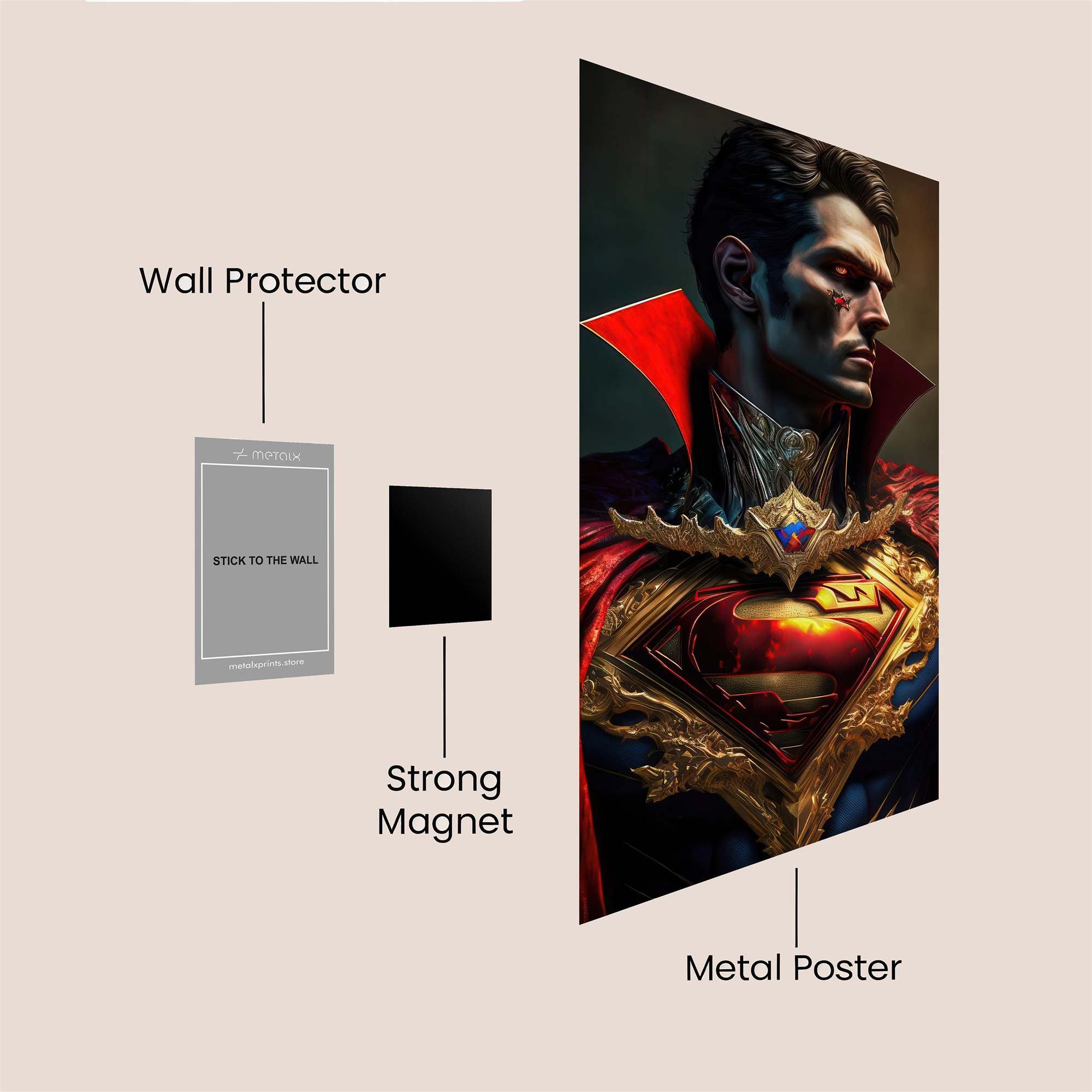 Superman Gloom Safe Wall Magnetic / M