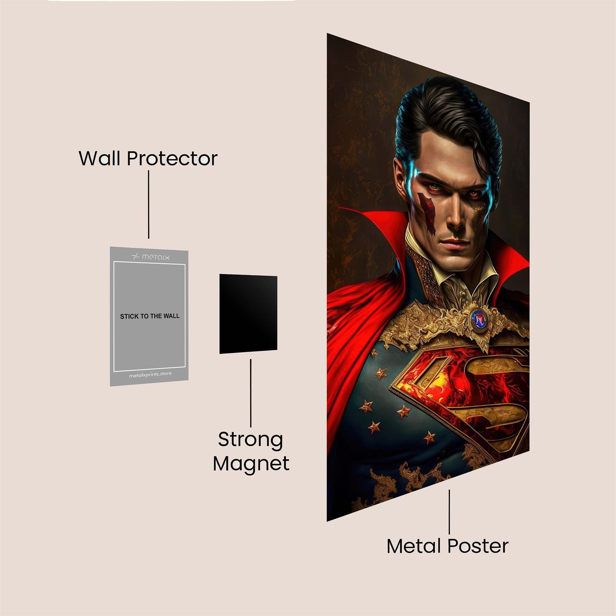 Superman Regal Safe Wall Magnetic / M