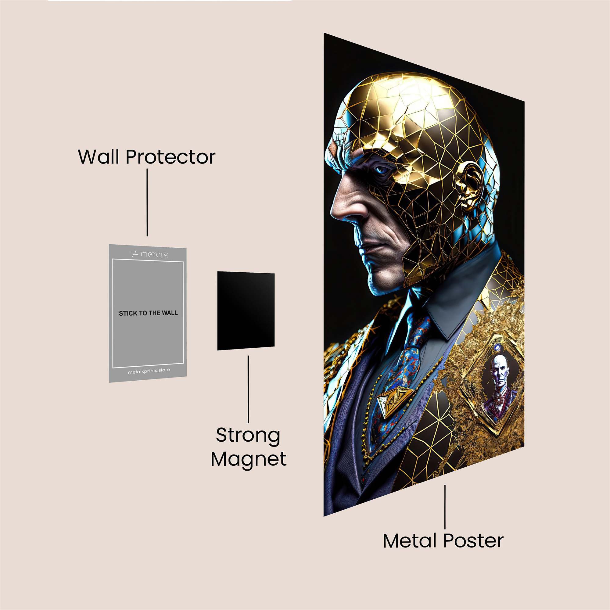 Golden Enigma Safe Wall Magnetic / M