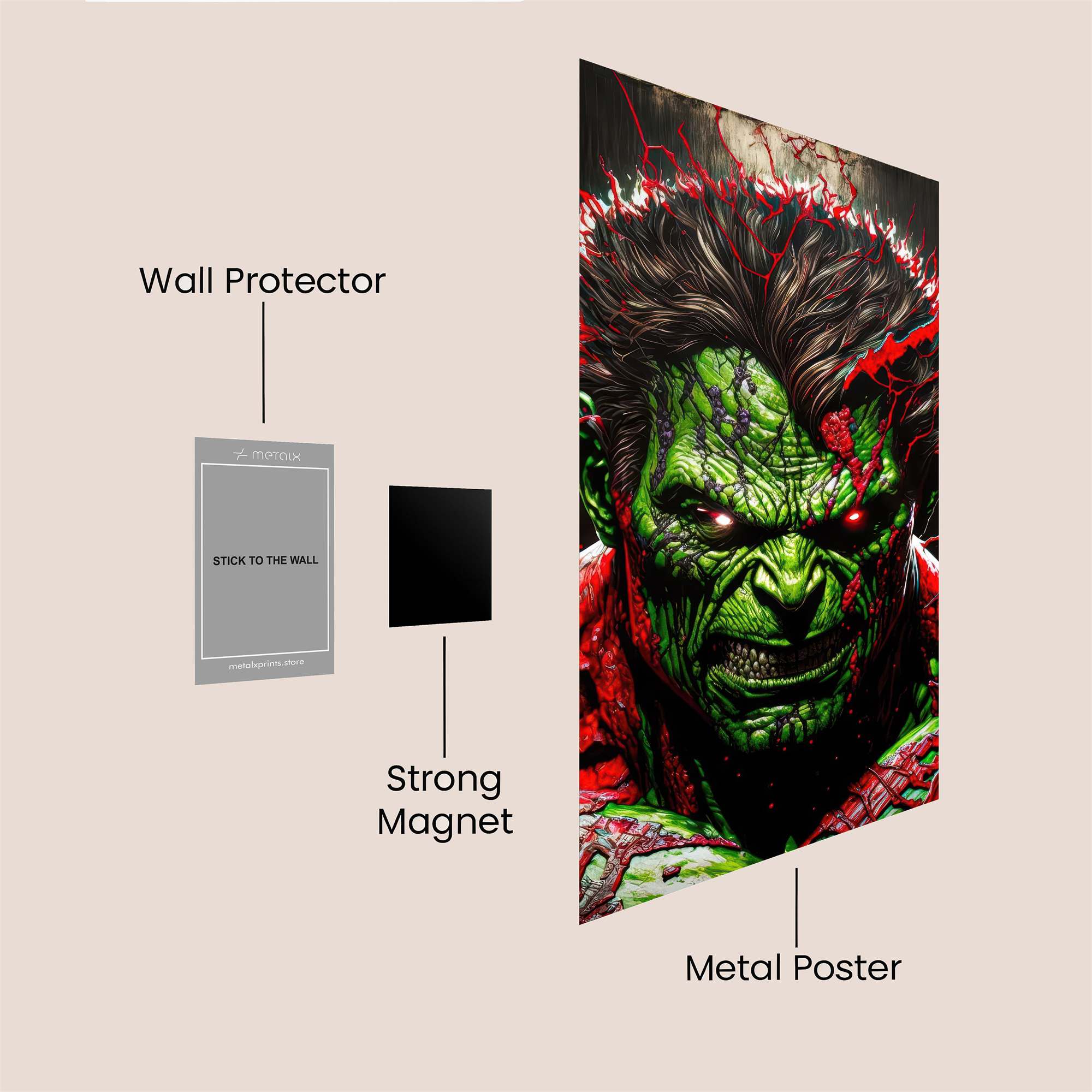 Hulk Frenzy Safe Wall Magnetic / M